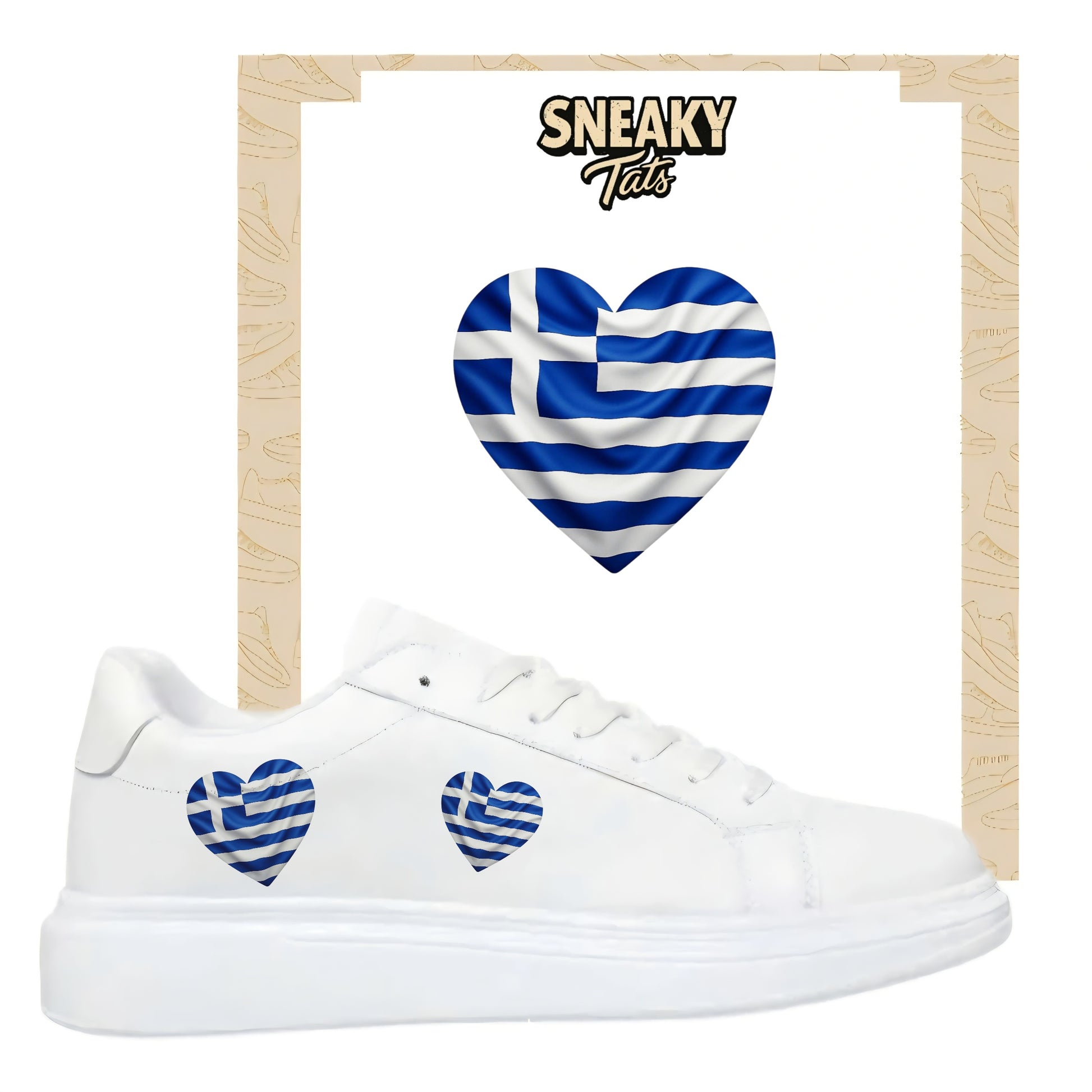 Sneakerfolien für verschiedene Schuharten Nike Adidas Puma Herz Griechenland