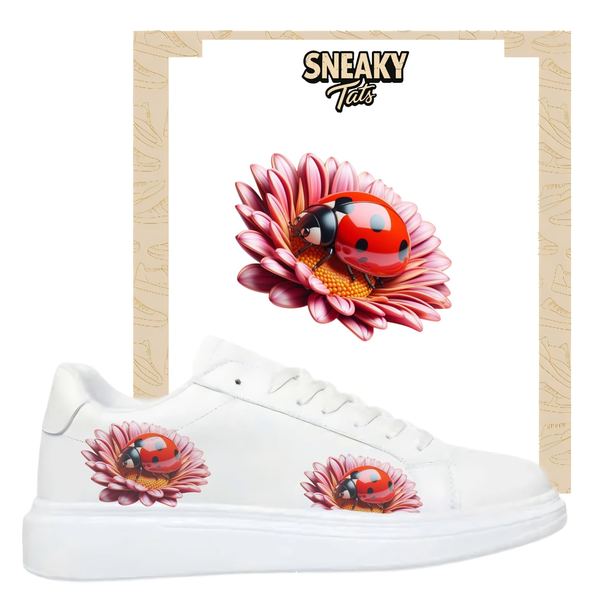 Sneakerfolien für verschiedene SchuheNike Adidas Puma Marienkäfer Blume