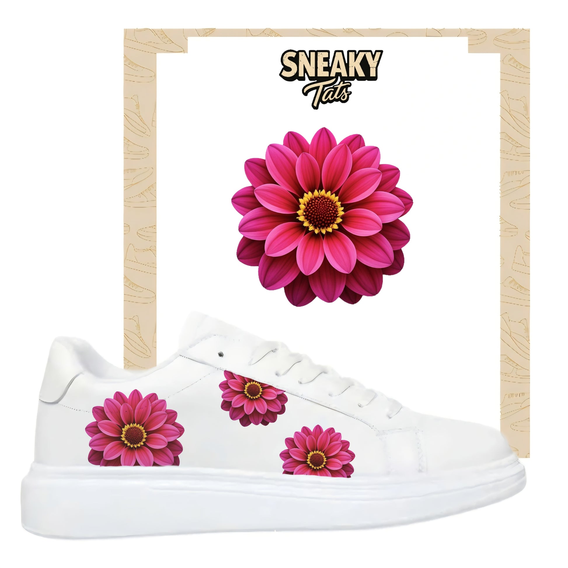 Bügelfolien für alle Schuhe zum selber personalisieren custom Sneaker Dahlie