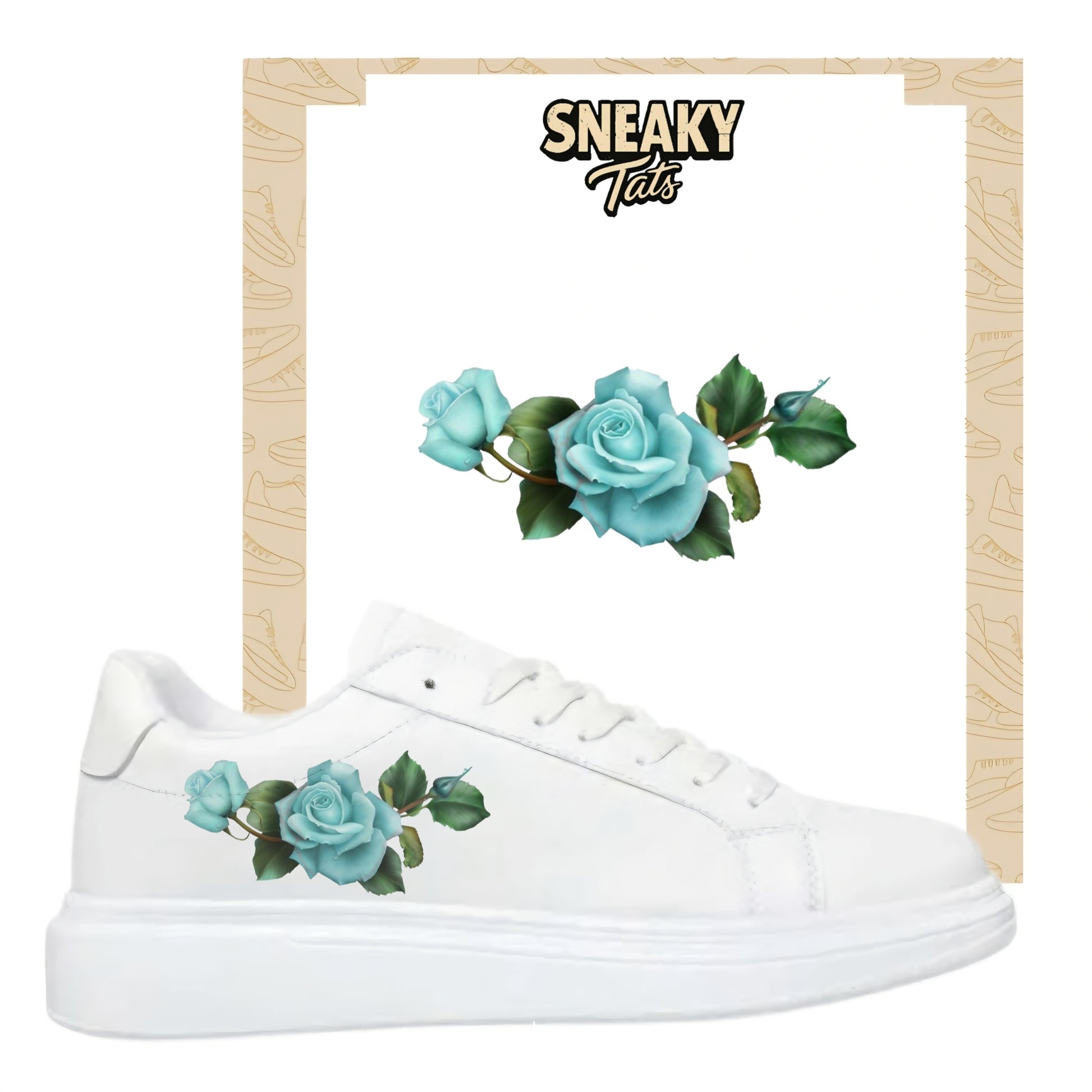Sneakytats_Blumen_Bügelfolie_für_Sneaker