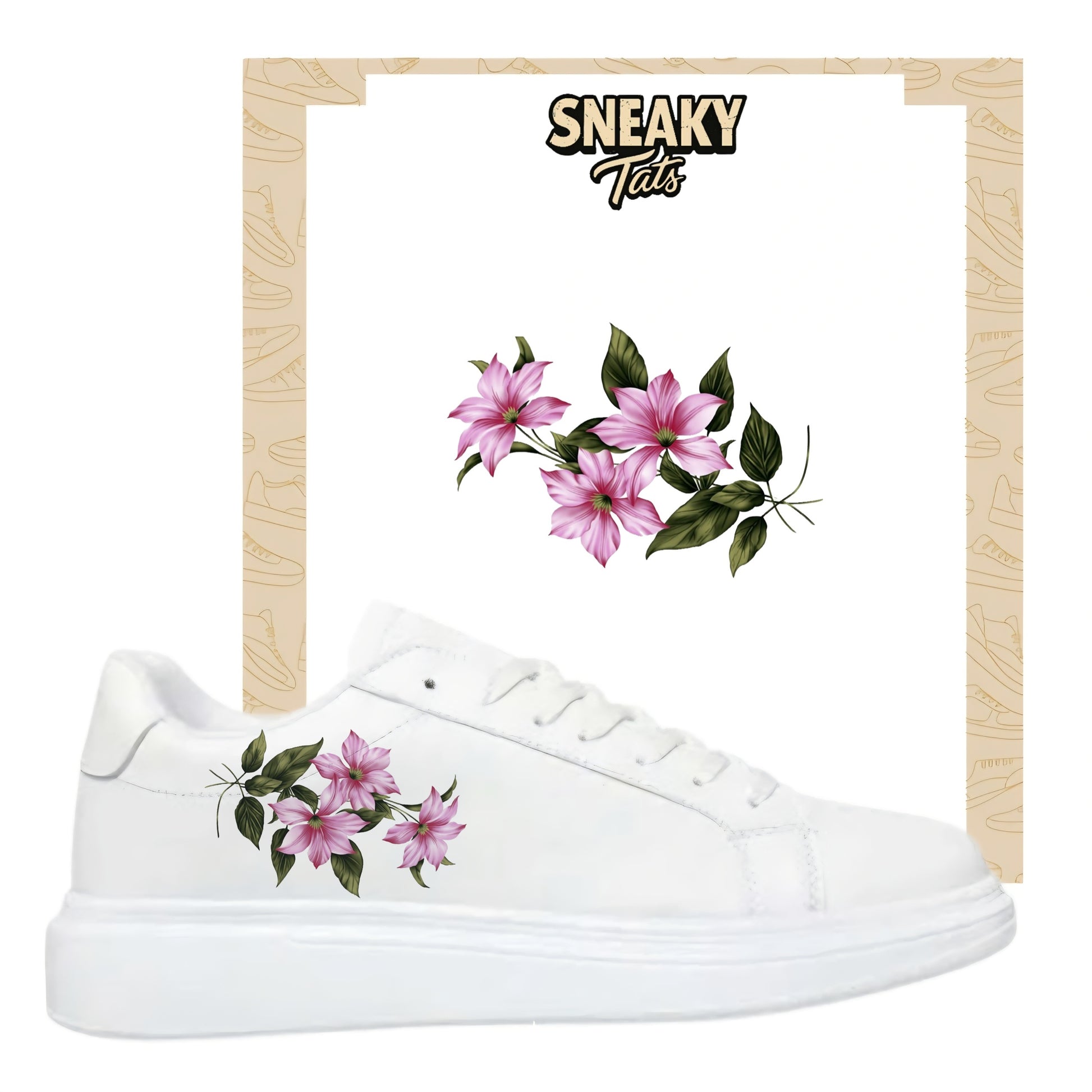 Sneakytats_Lilien_Bügelfolie_für_Sneaker
