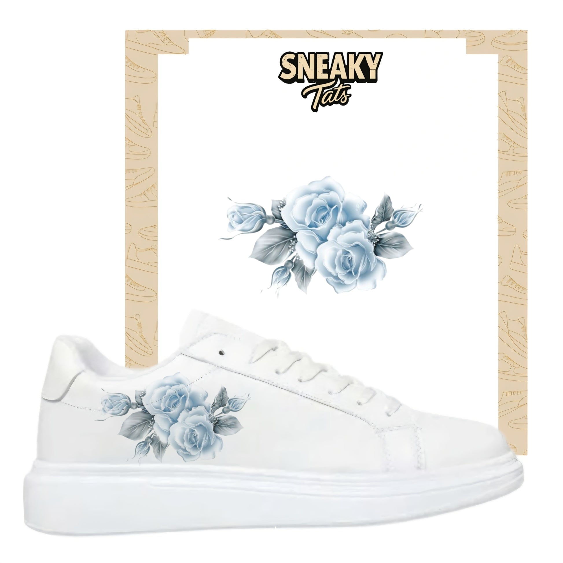 Sneakytats "Blaue Rose 0042"
