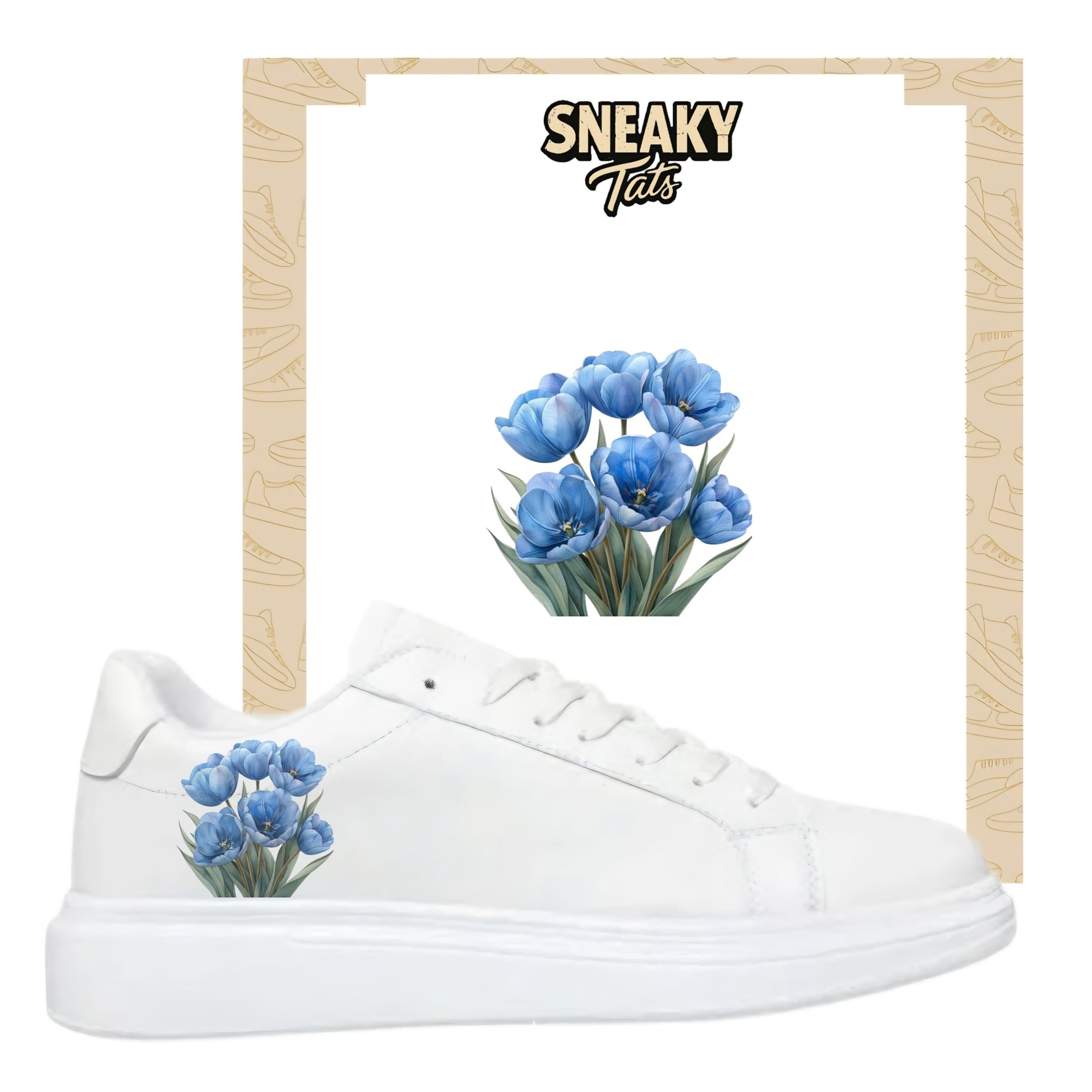 Sneakytats "Blaue Blumen 0051"