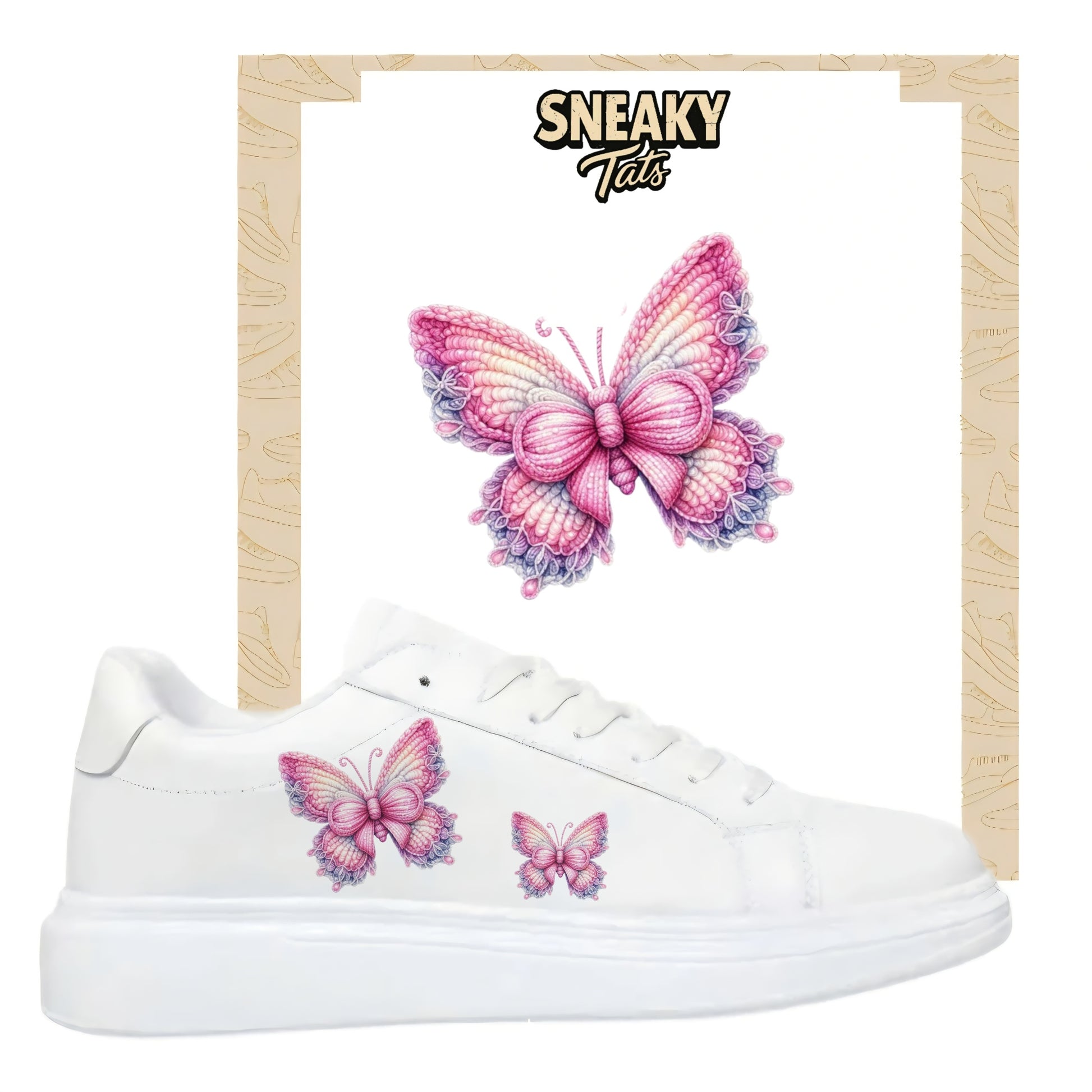 Sneakytats "Rosa Schmetterlinge 0141"