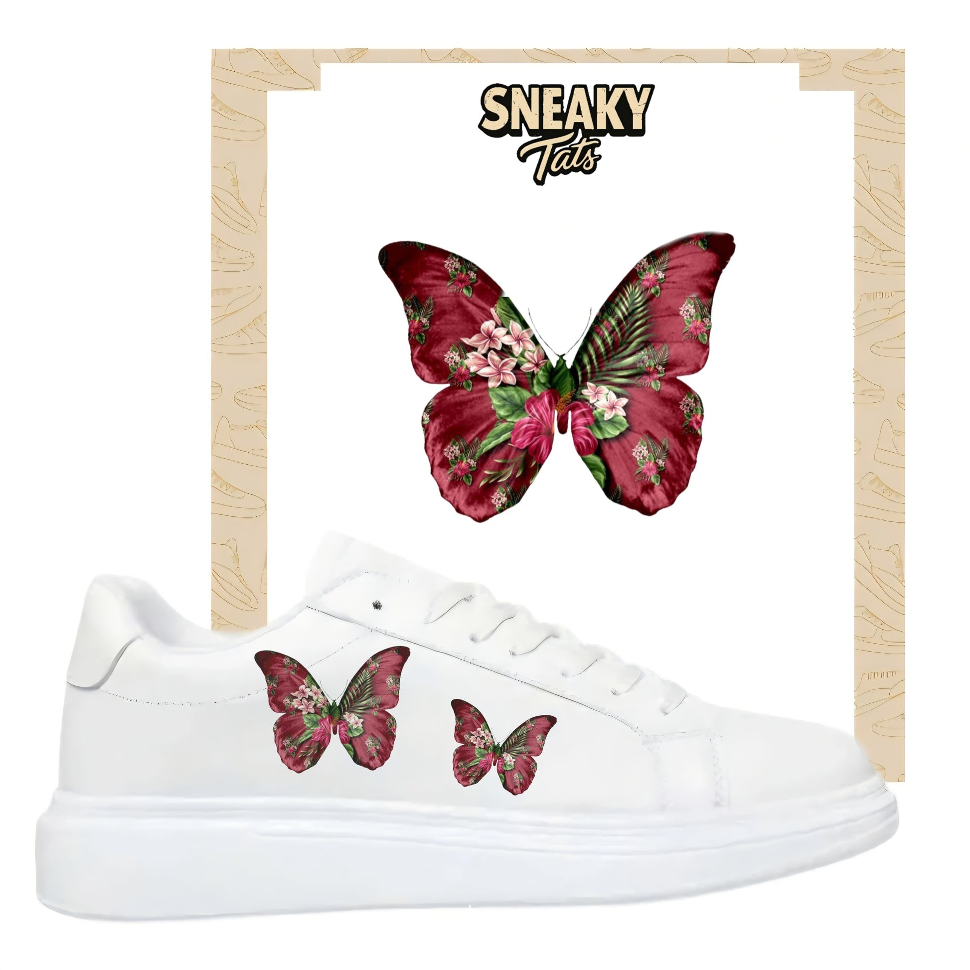 Sneakytats "Blumen Schmetterlinge 0151"