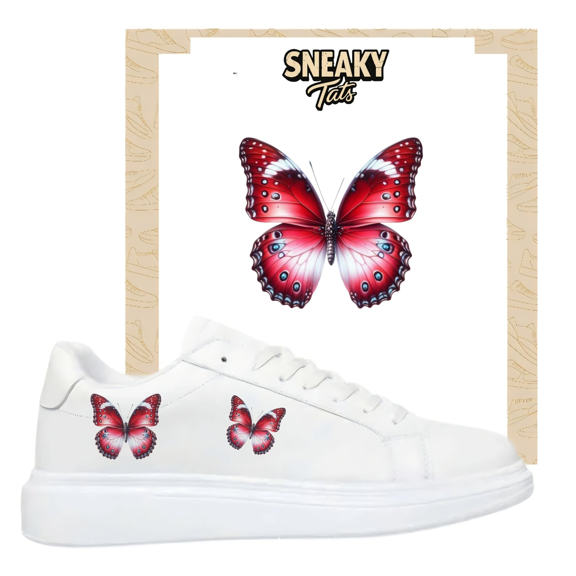 Sneakytats "Rote Schmetterlinge 0189"