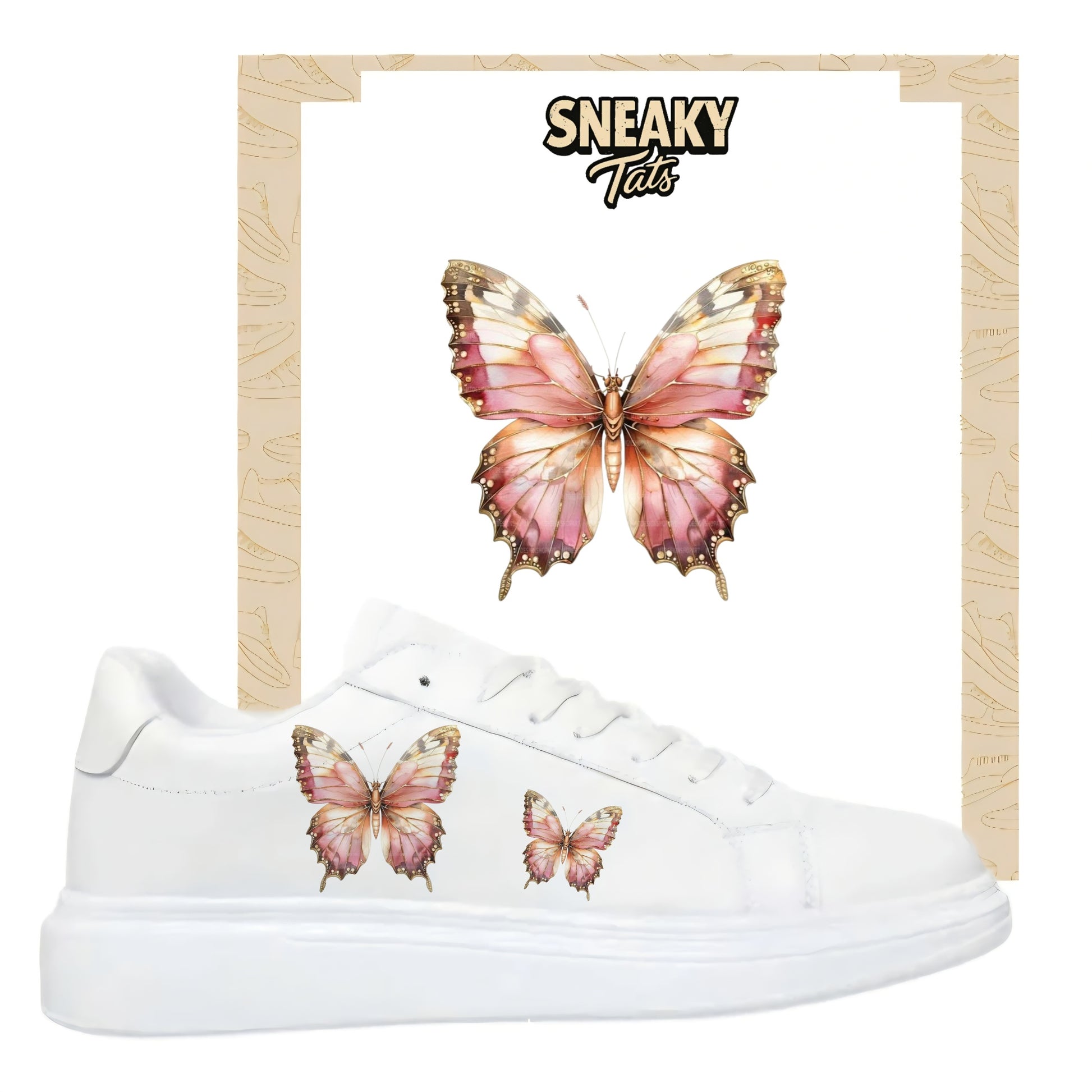 Sneakytats "Rosa Schmetterlinge 0198"