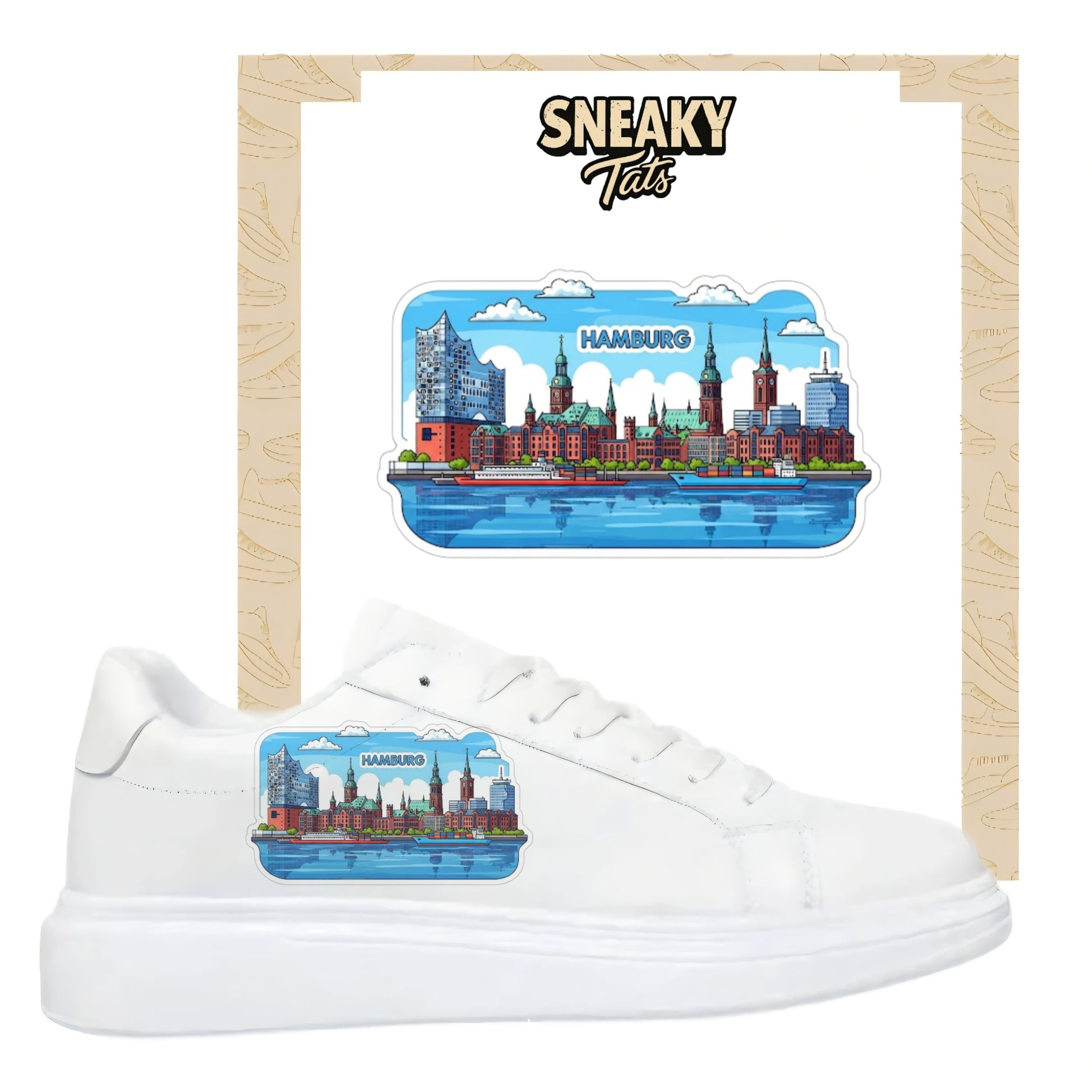 Sneakytats "Skyline Hamburg 0252"
