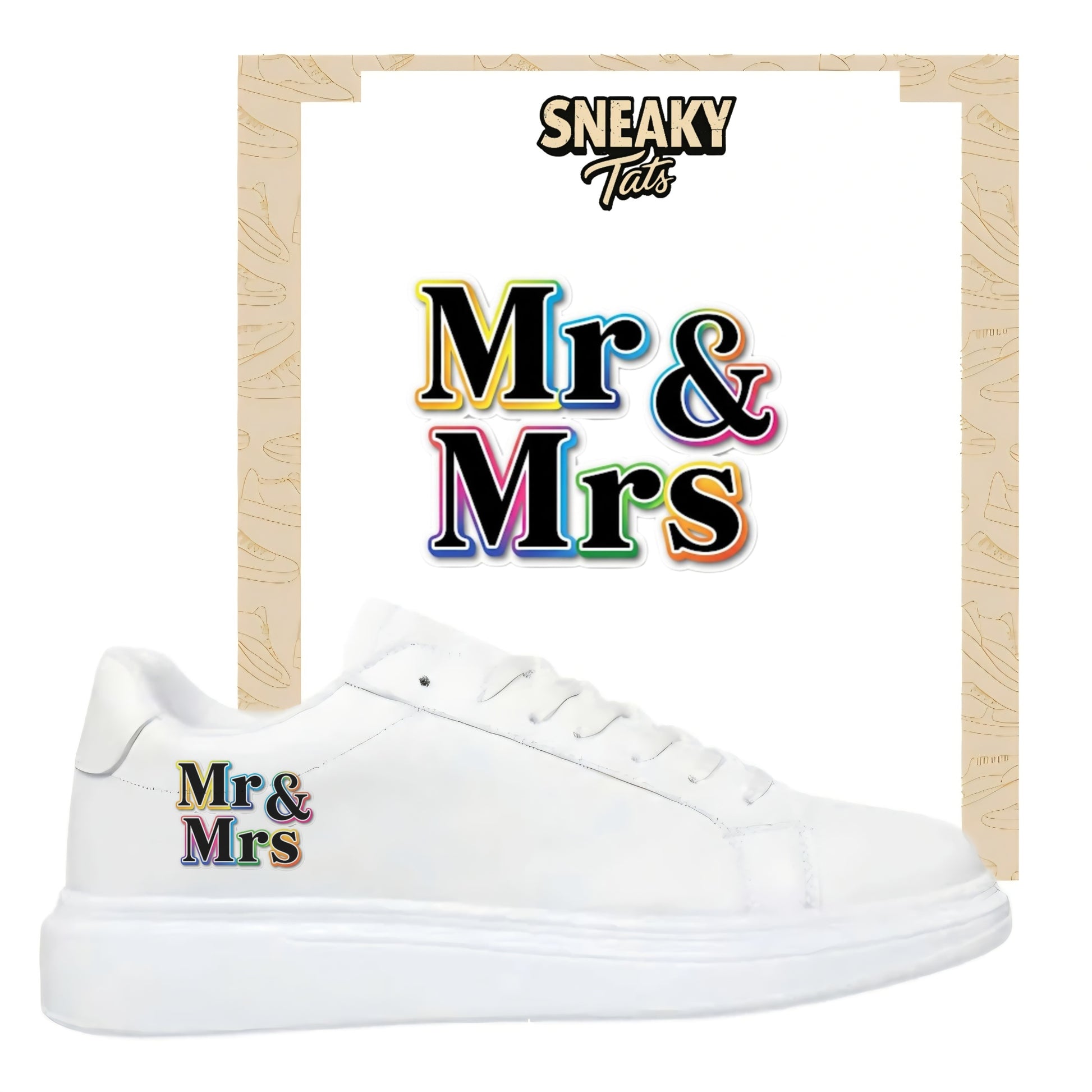 Bügelbild für alle Schuhe zum selber gestalten custom Sneaker wedding Hochzeit