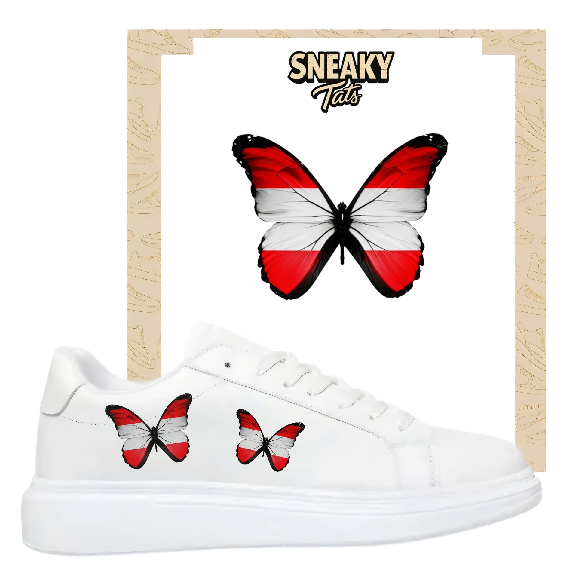 Sneakerfolien für verschiedene Schuharten Nike Adidas Puma Schmetterling