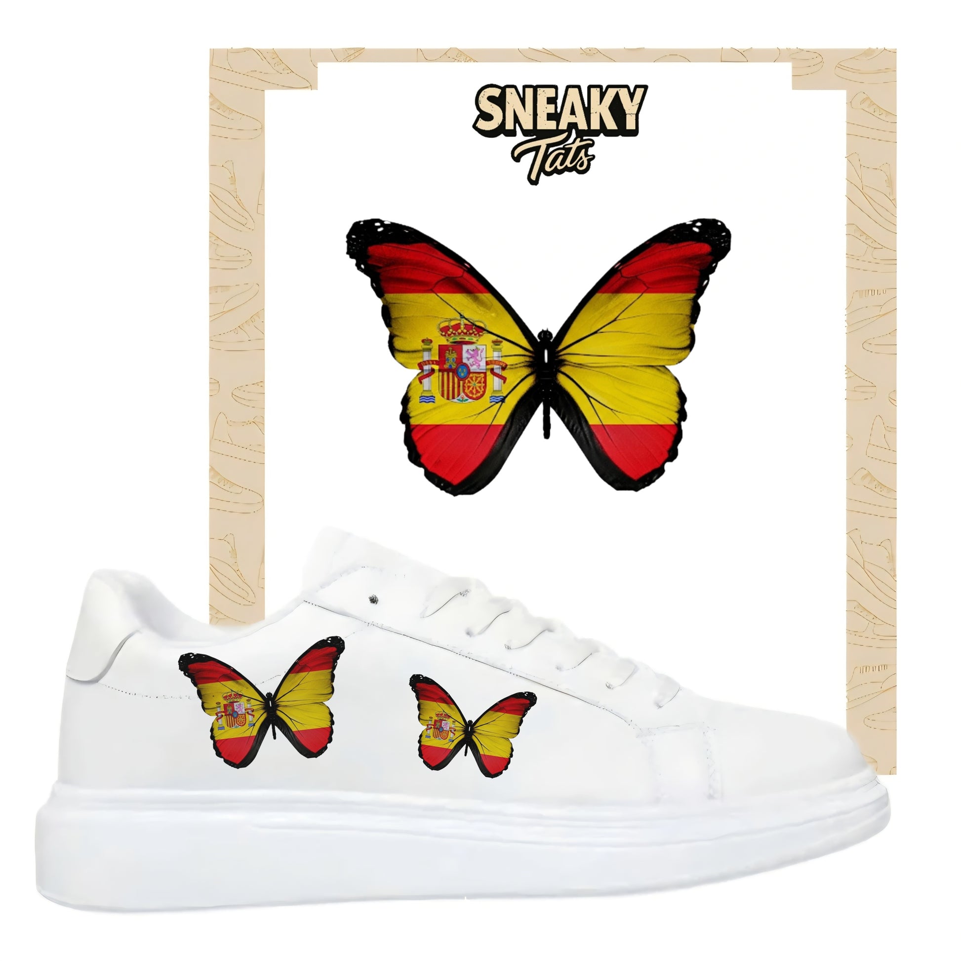Sneakerfolien für verschiedene Schuharten Nike Adidas Puma Schmetterling Spanien
