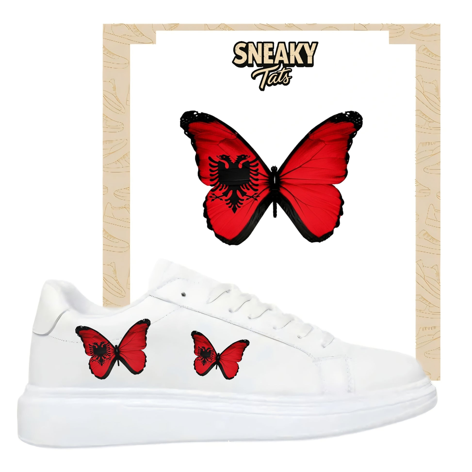 Sneakerfolien für verschiedene Schuharten Nike Adidas Puma Schmetterling Albanien
