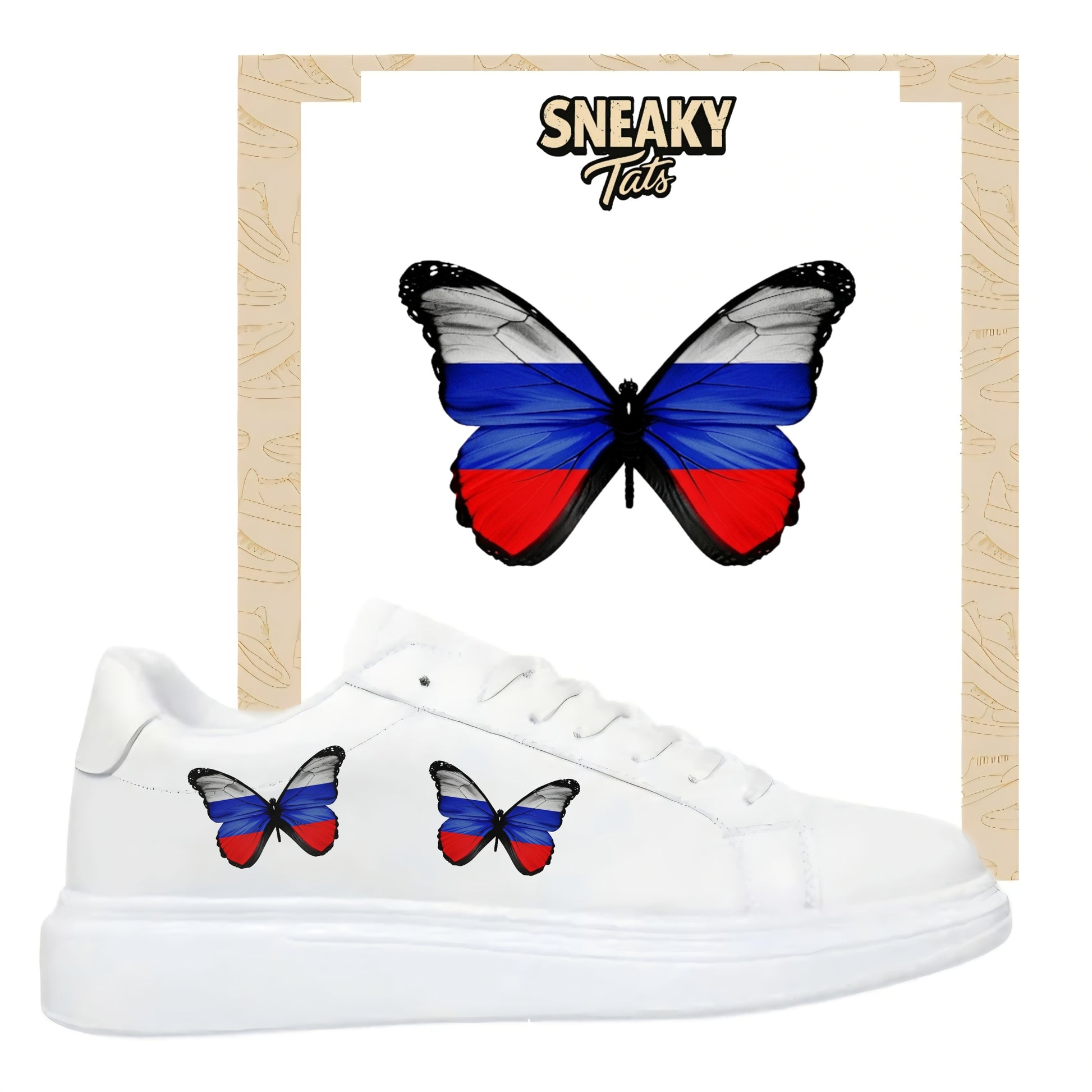 Sneakerfolien für verschiedene Schuharten Nike Adidas Puma Schmetterling Russland