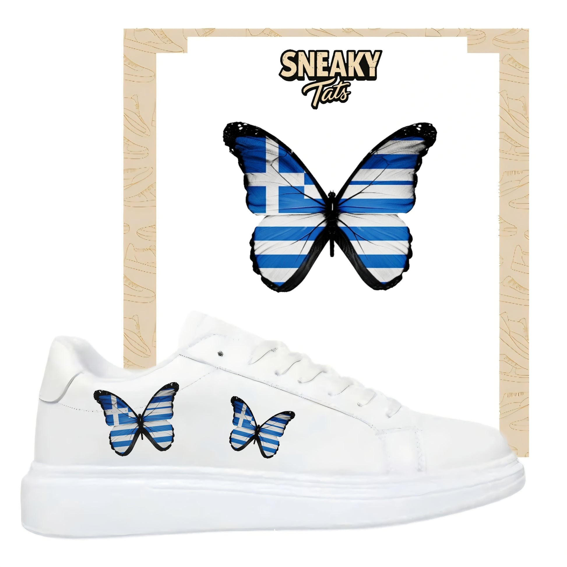 Sneakerfolien für verschiedene Schuharten Nike Adidas Puma Schmetterling Griechenland