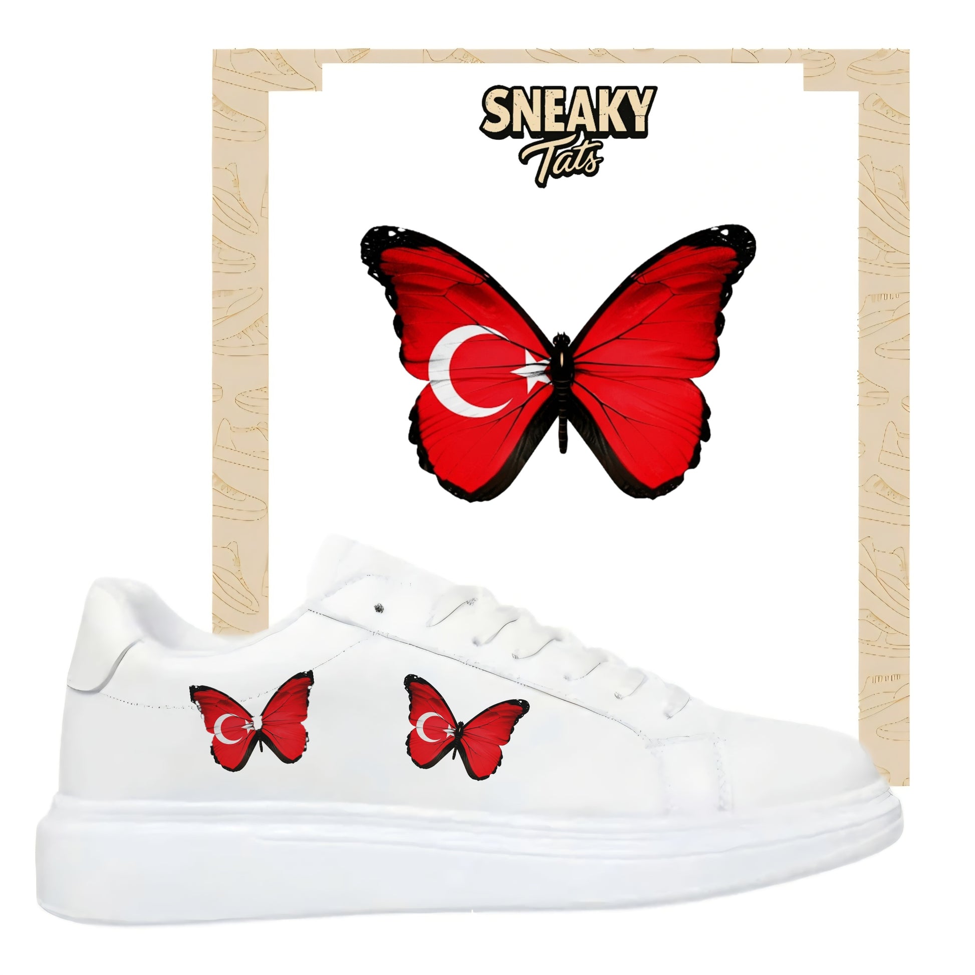 Sneakerfolien für verschiedene Schuharten Nike Adidas Puma Schmetterling Türkei