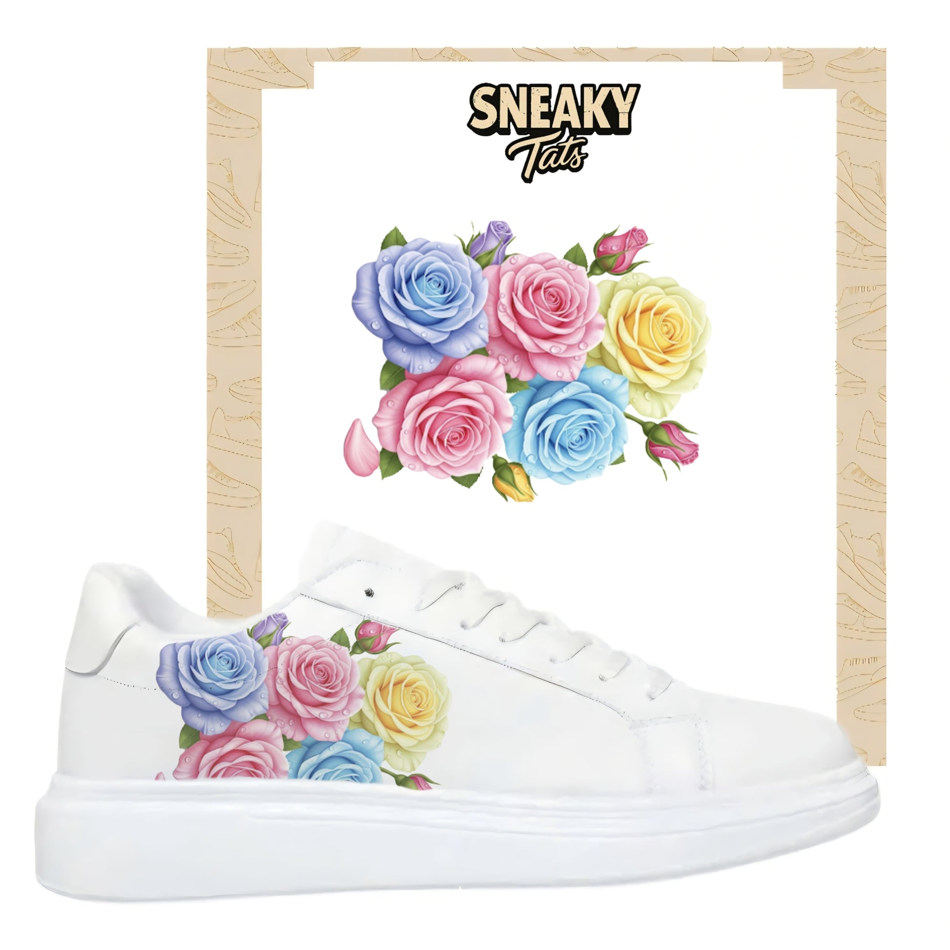 Sneakerfolien für verschiedene Schuharten Nike Adidas Puma Blumen
