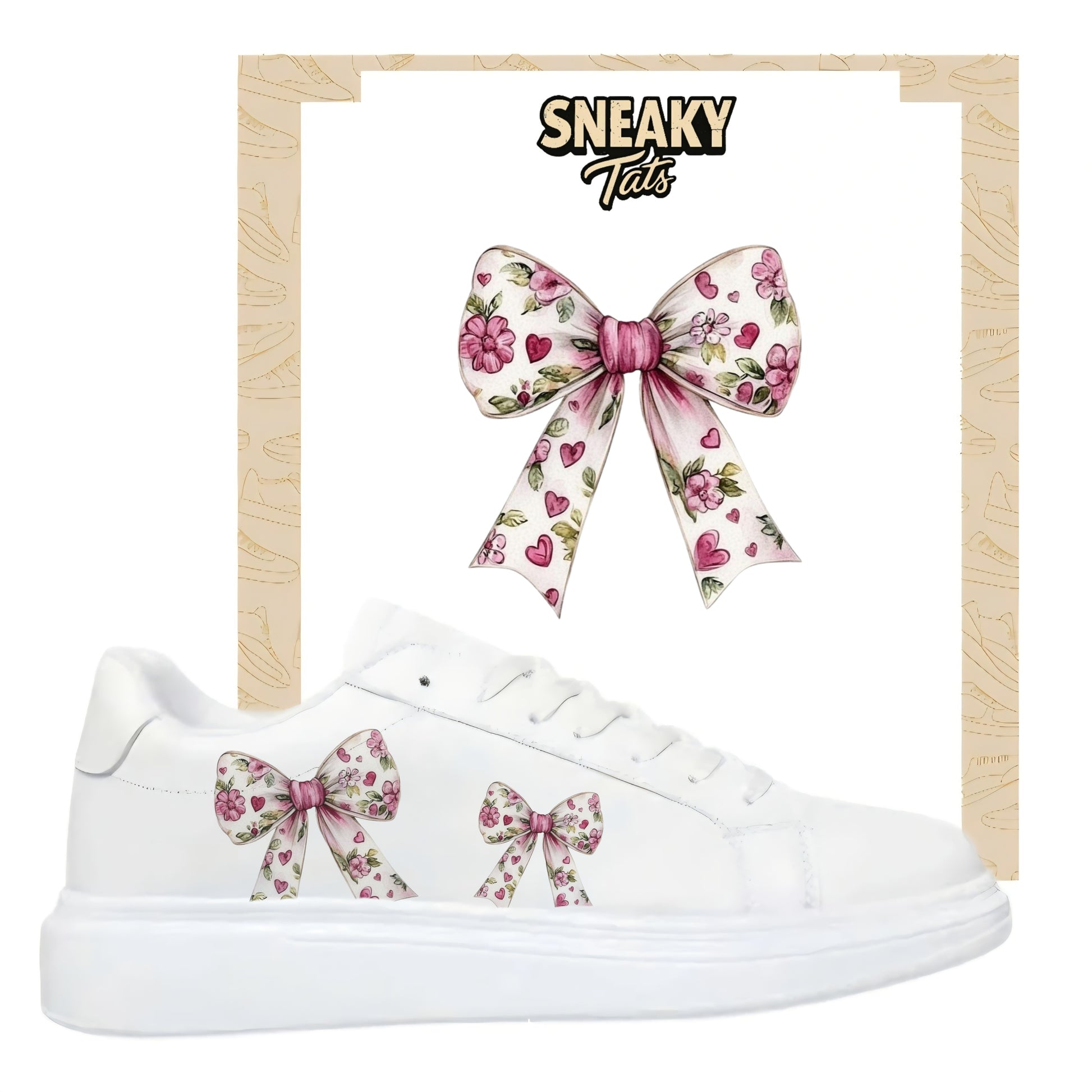 Schleife für Schuhe mit blumenmuster