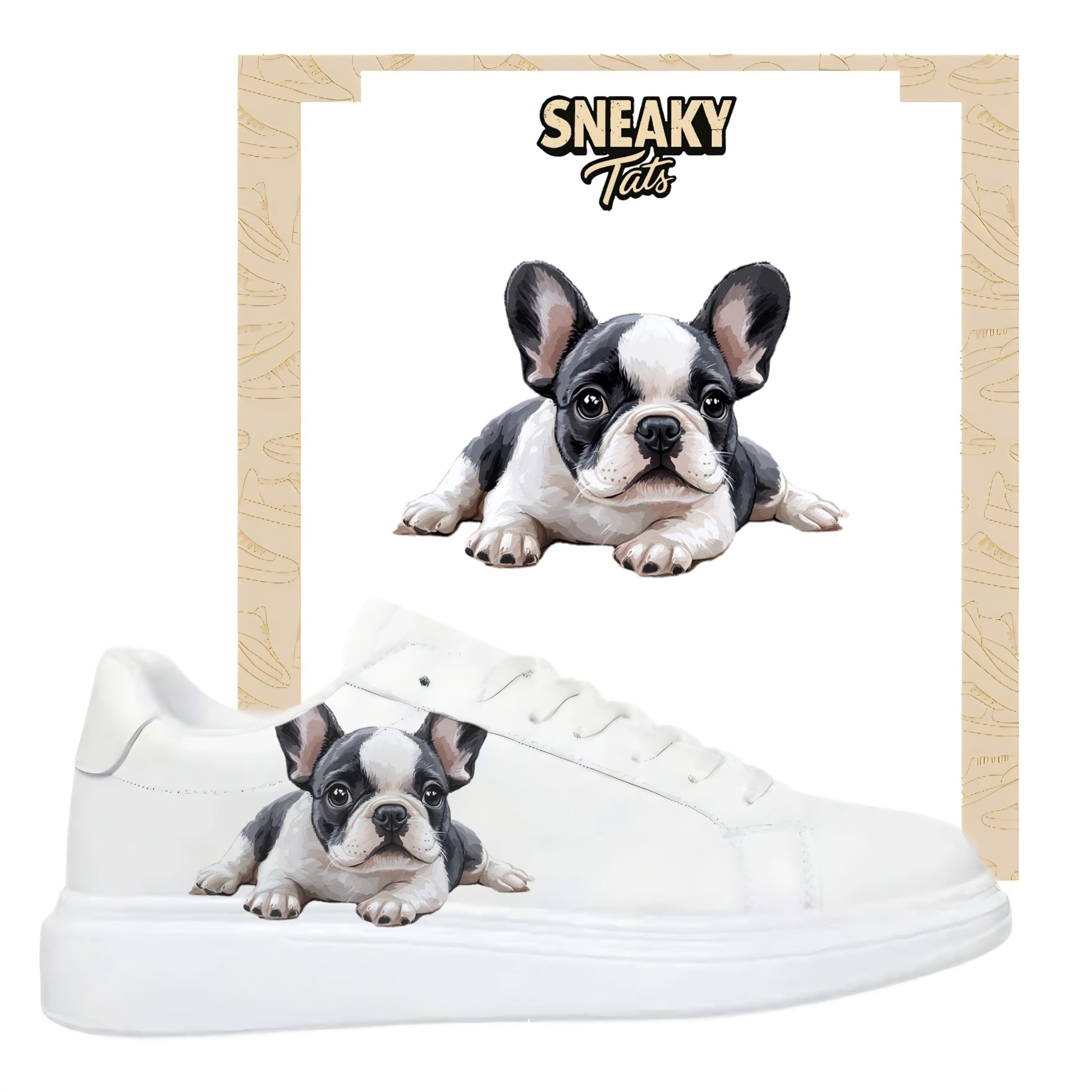 Dog Bulldogge for shoes sneakytats