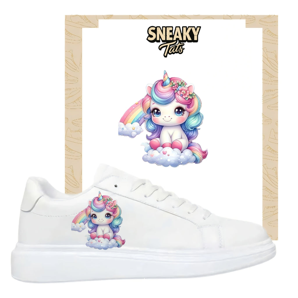 Einhorn Bügelmotiv für Kinderschuhe von sneaktytats