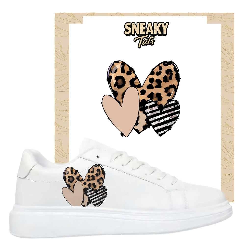 herz mit leopardmuster von sneakytats für customer und sneakerfans