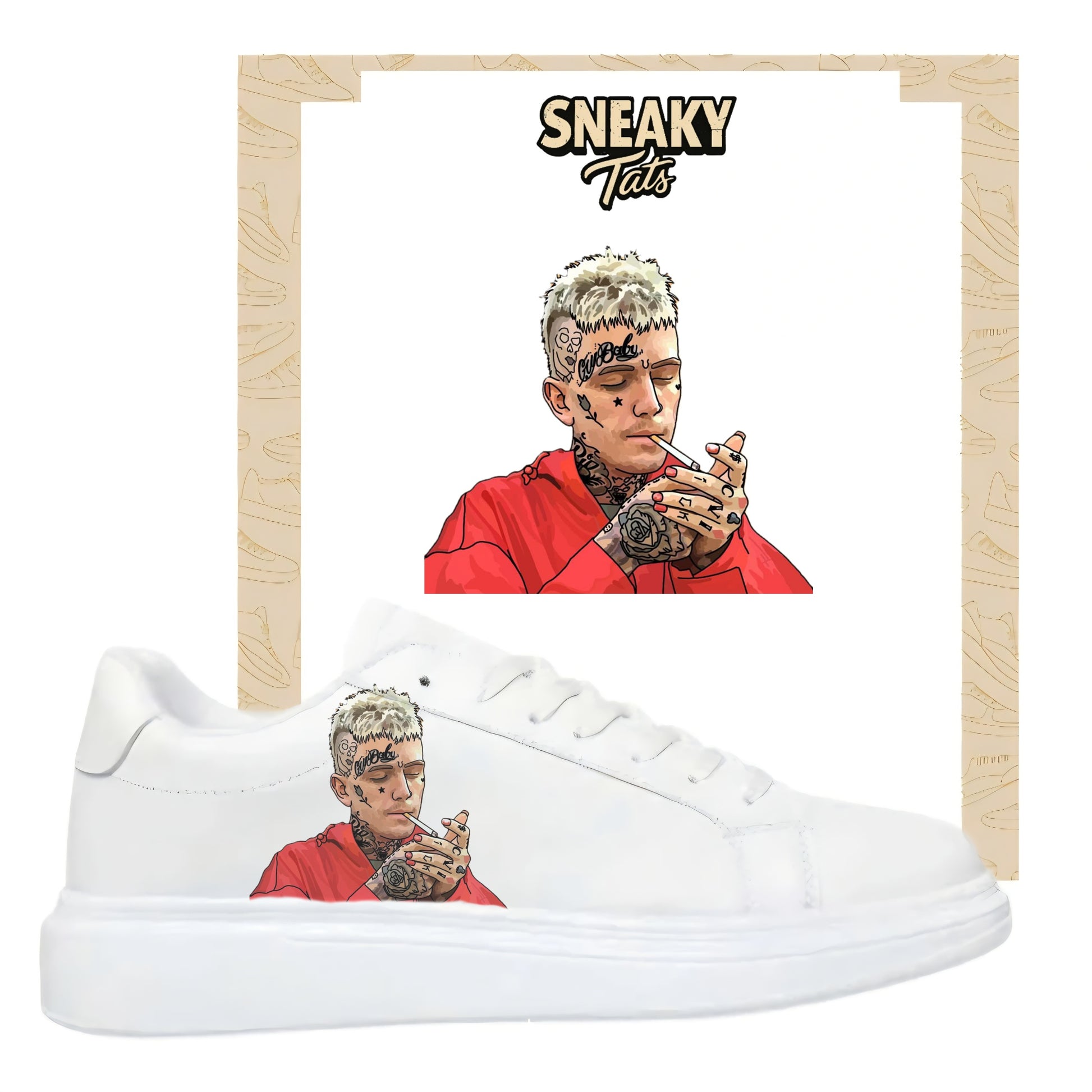 Lilpeep star tattoo sneakytats bügelfolie