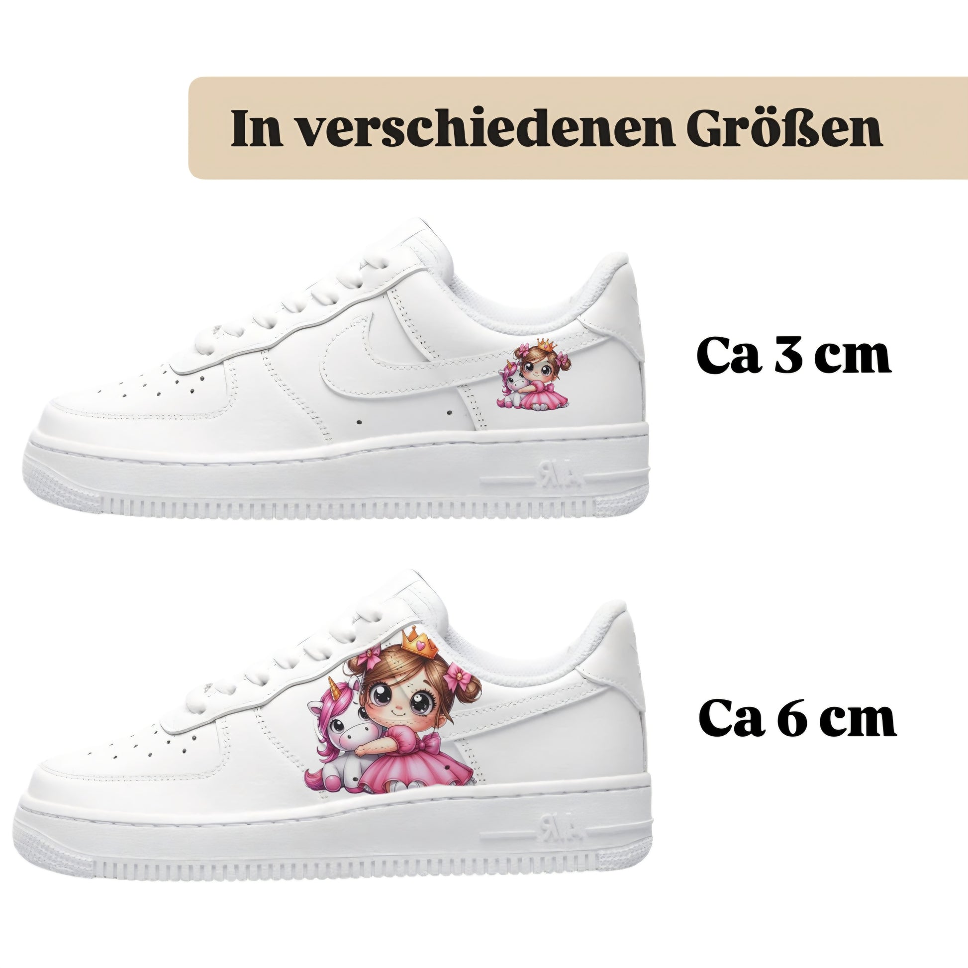 Einhorn mit mädchen bügelfolie für Kinderschuhe von sneaktytats