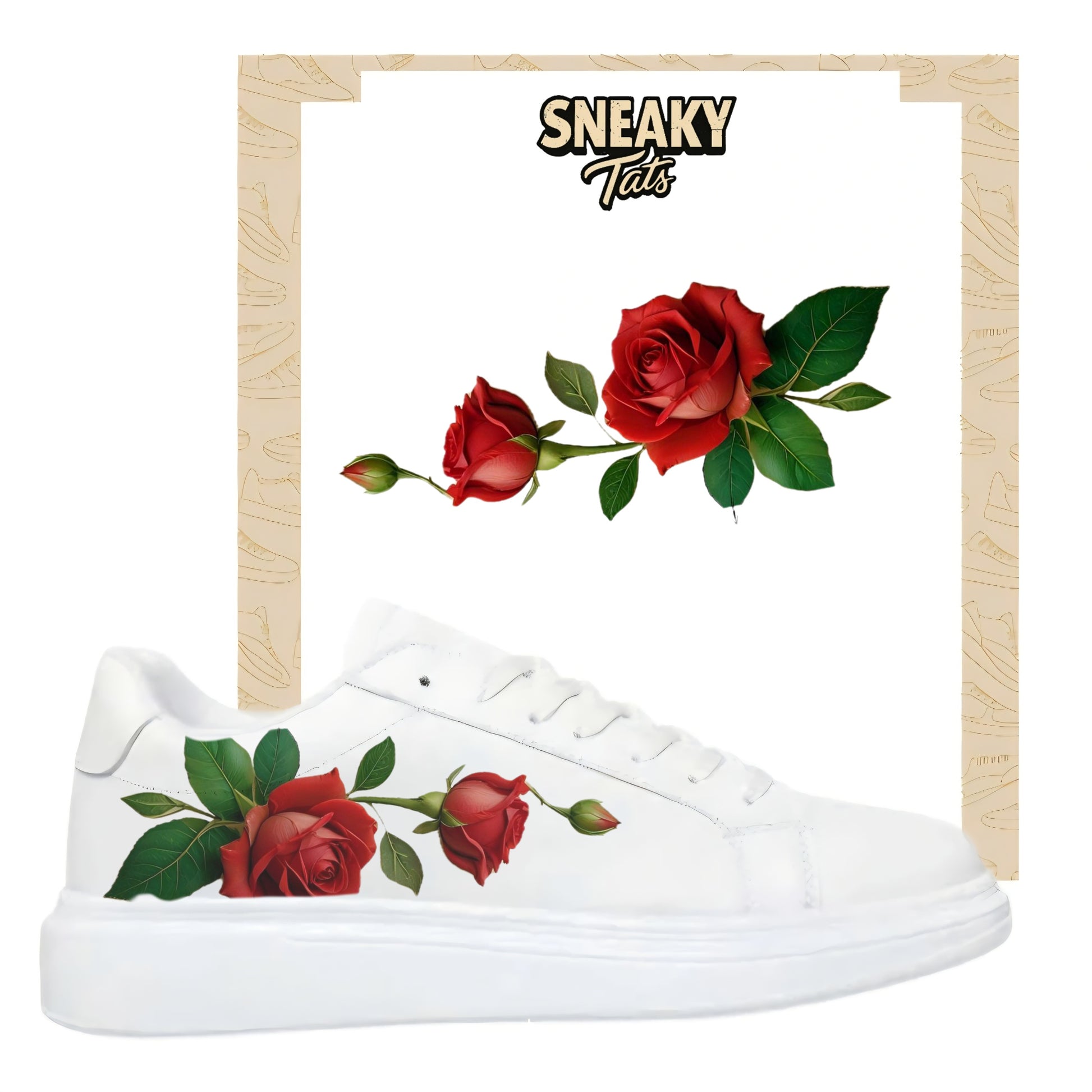 Roses rote rosen von sneakytats bügelfolie
