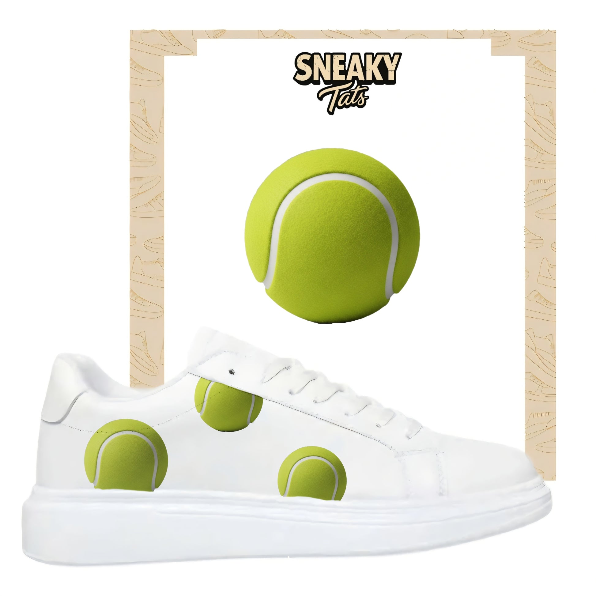 Tennisball Sneakytats Design Bügelfolie für alle Textilien