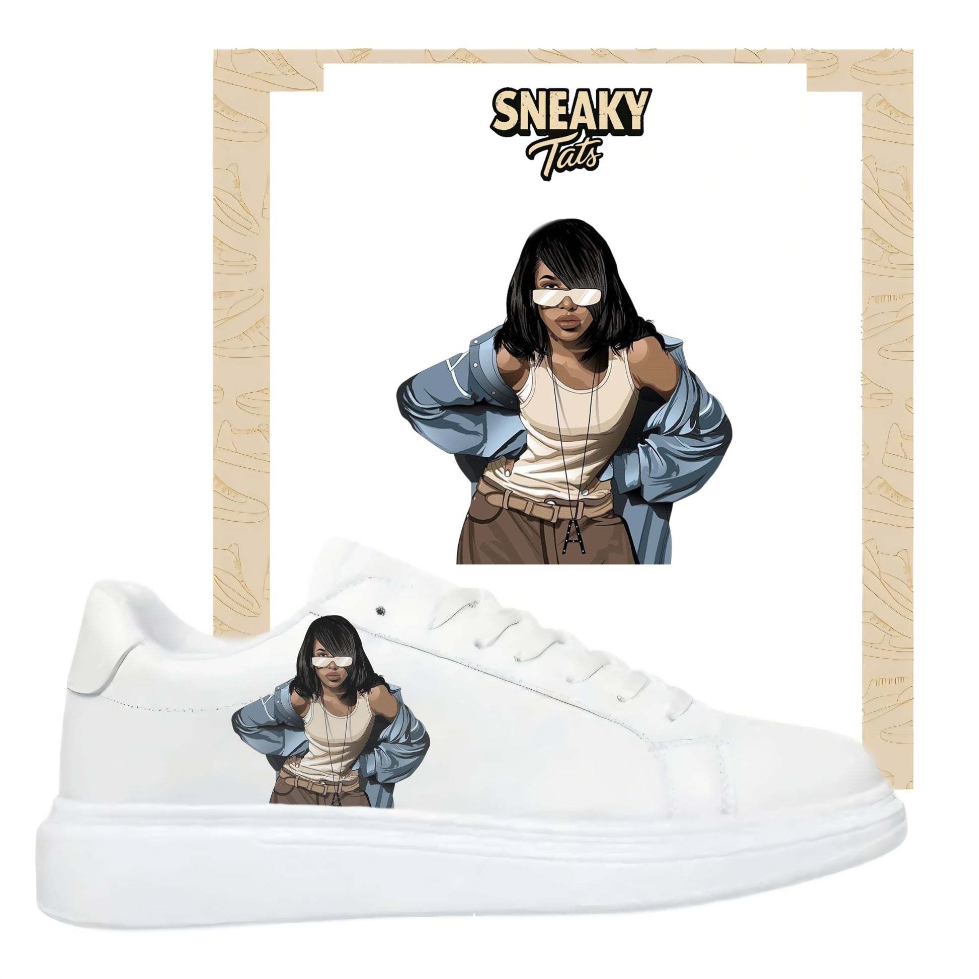 Sneakerfolien einzigartig und neu für mehrere Schuharten Nike Adidas Puma Aaliyah