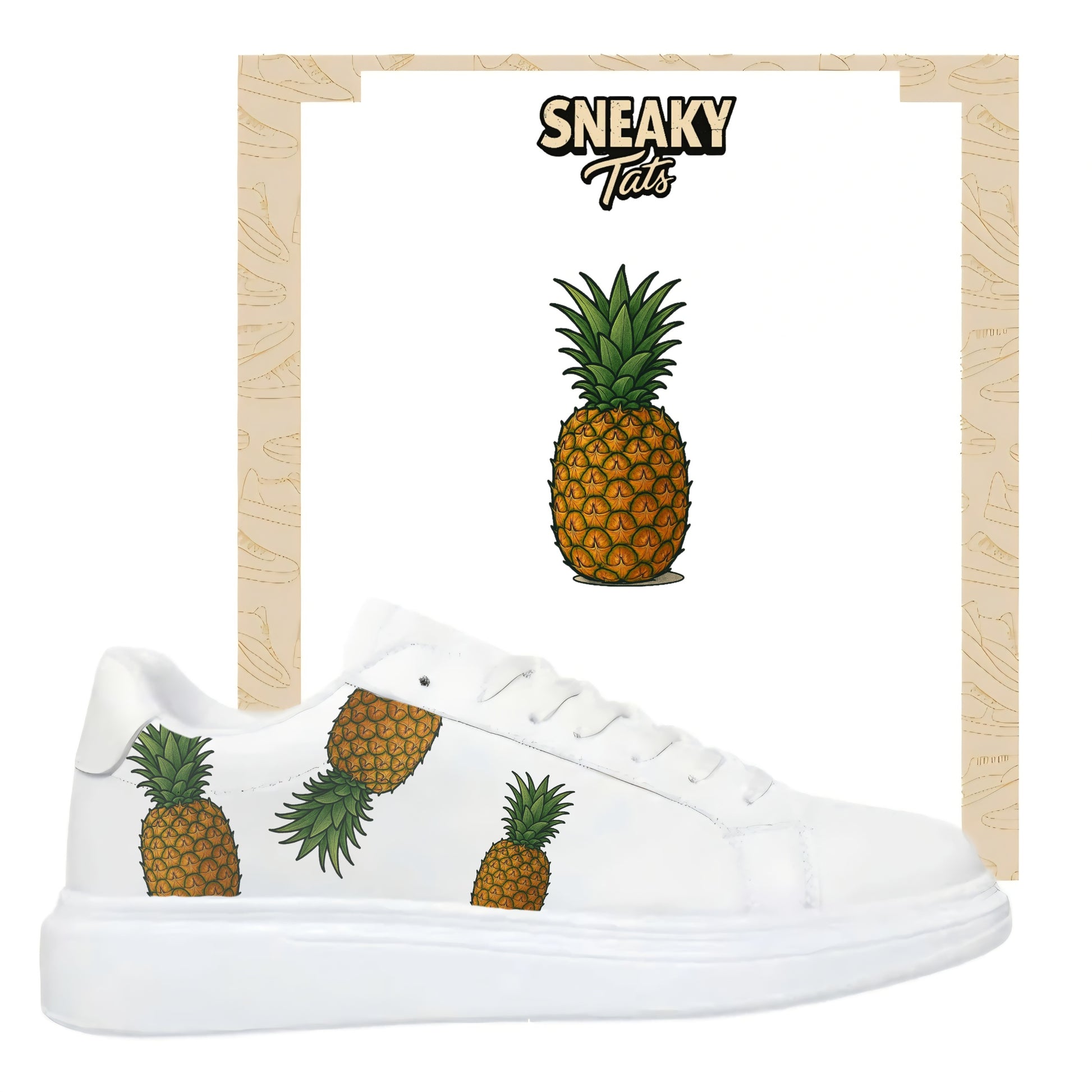 Sneakytats Bügelfolie Ananas Frucht zum selbstgestalten