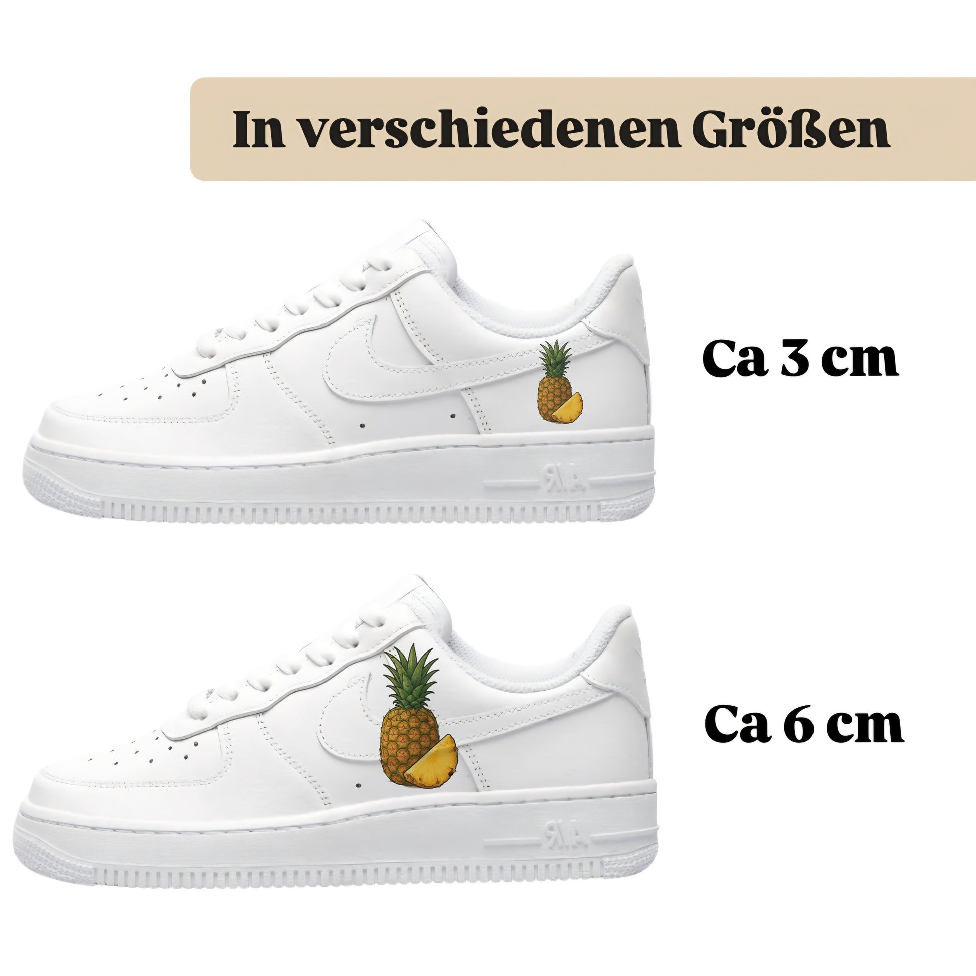 Sneakytats Bügelfolie Ananas mit Scheibe Obst zum selbstgestalten