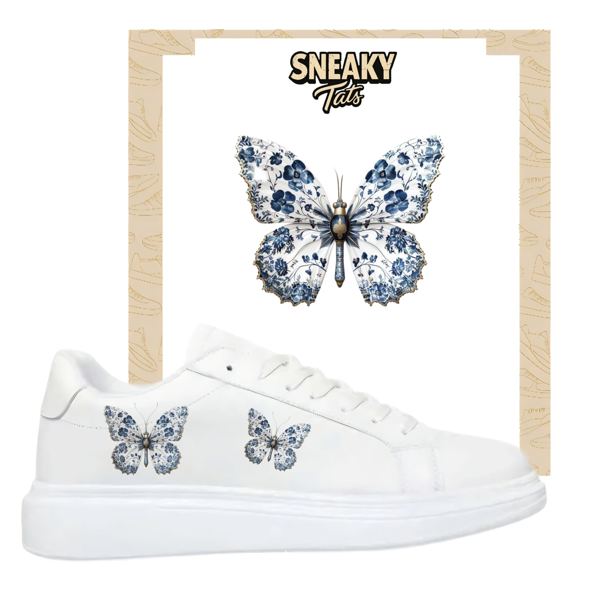Sneakerfolien für verschiedene SchuheNike Adidas Puma Blumen Schmetterlinge