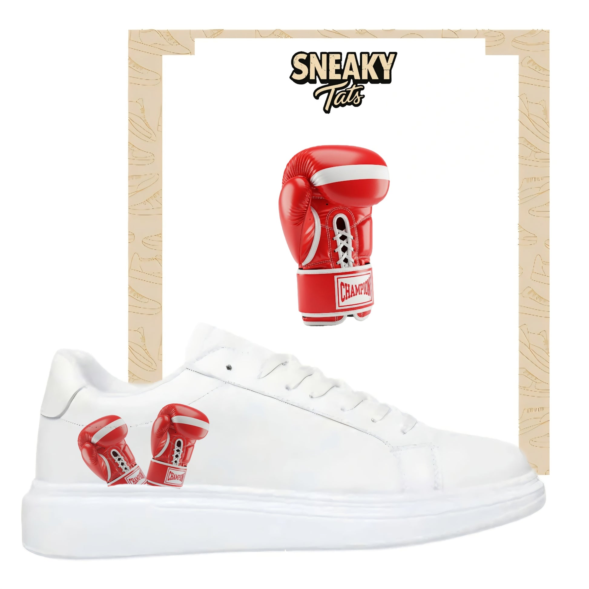 Boxhandschuhe Sneakytats Design Bügelfolie für alle Textilien