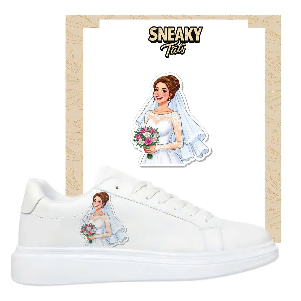 Bügelbild für alle Schuhe zum selber gestalten custom Sneaker wedding Braut