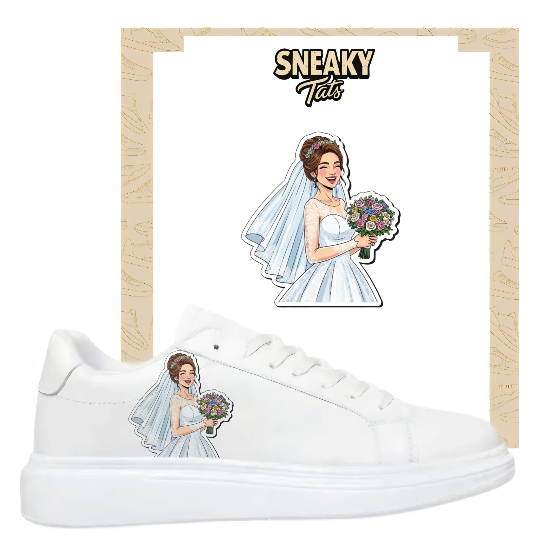 Bügelbild für alle Schuhe zum selber gestalten custom Sneaker wedding Hochzeit