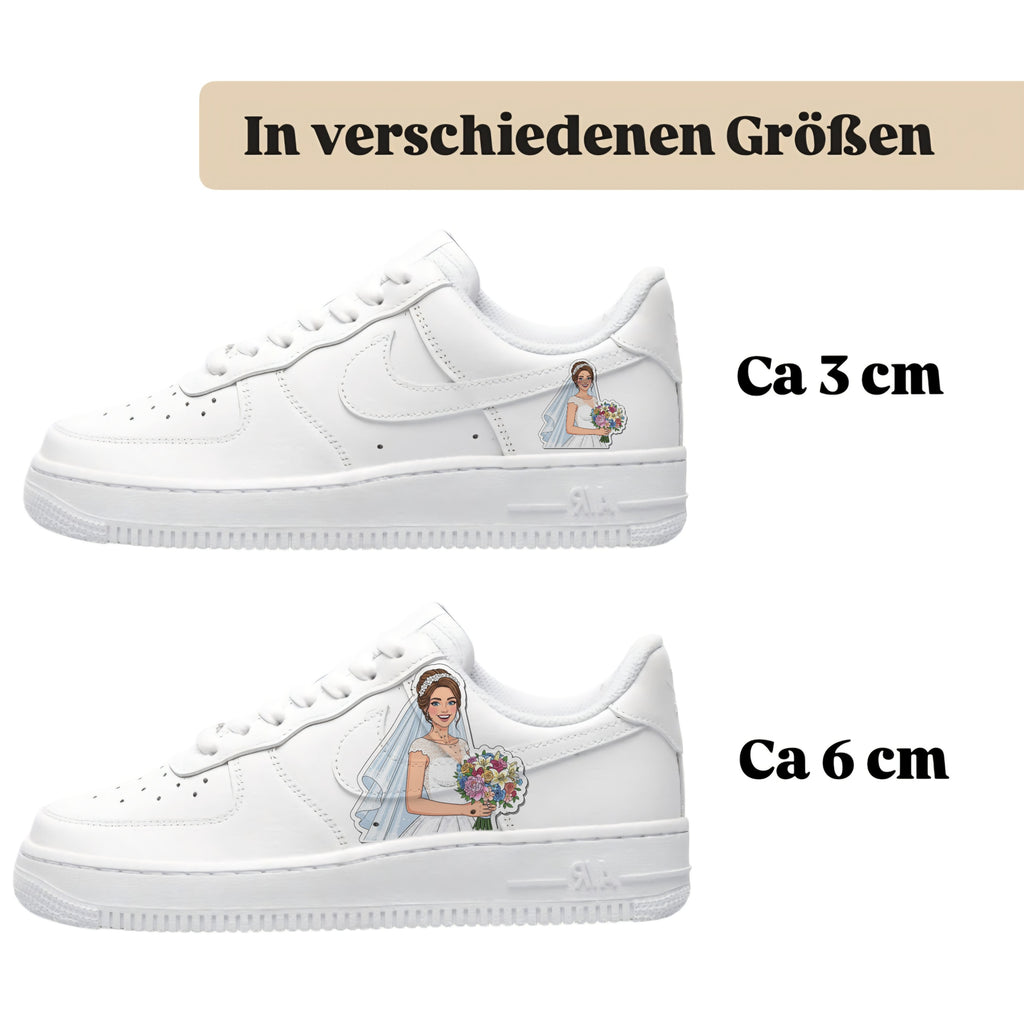 Bügelbild für alle Schuhe zum selber gestalten custom Sneaker wedding Hochzeit