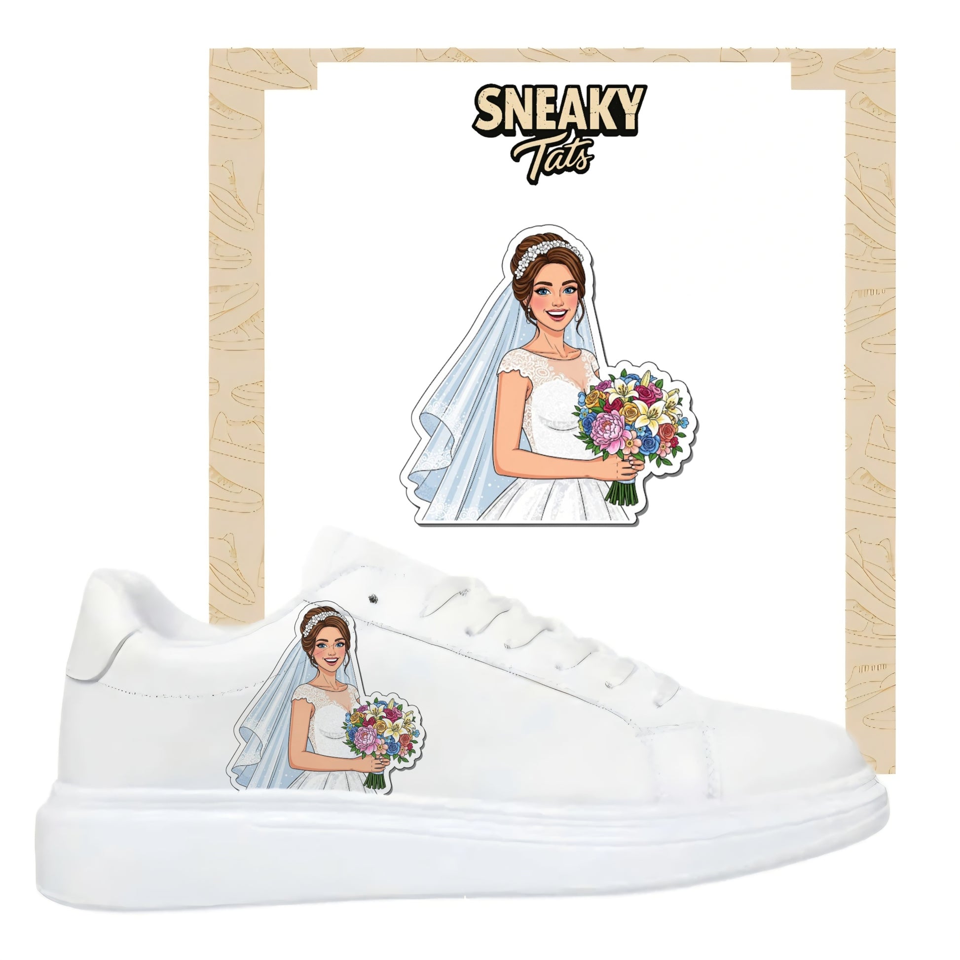 Bügelbild für alle Schuhe zum selber gestalten custom Sneaker wedding Hochzeit