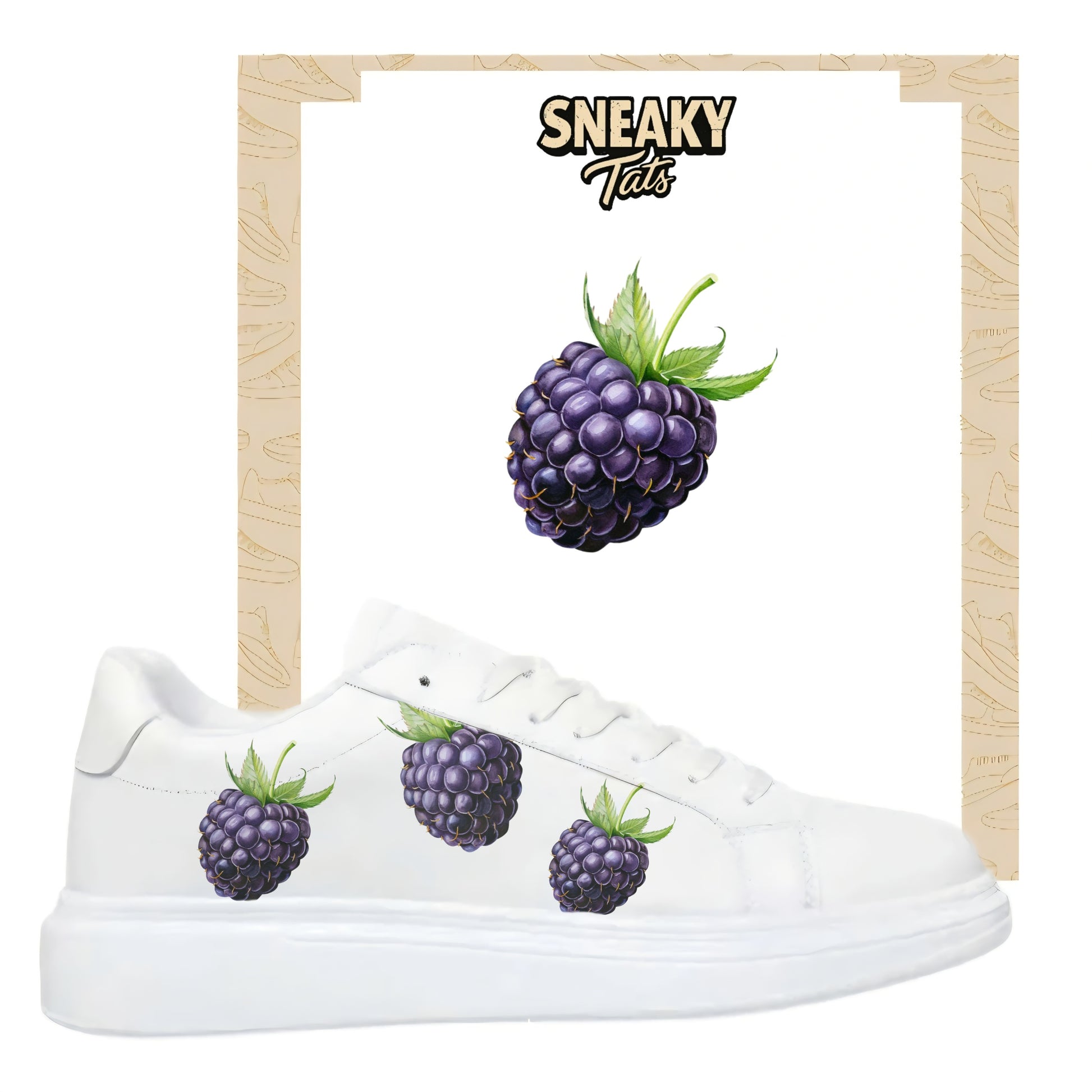 Bügelfolien für alle Schuhe zum selber personalisieren custom Sneaker Brombeere