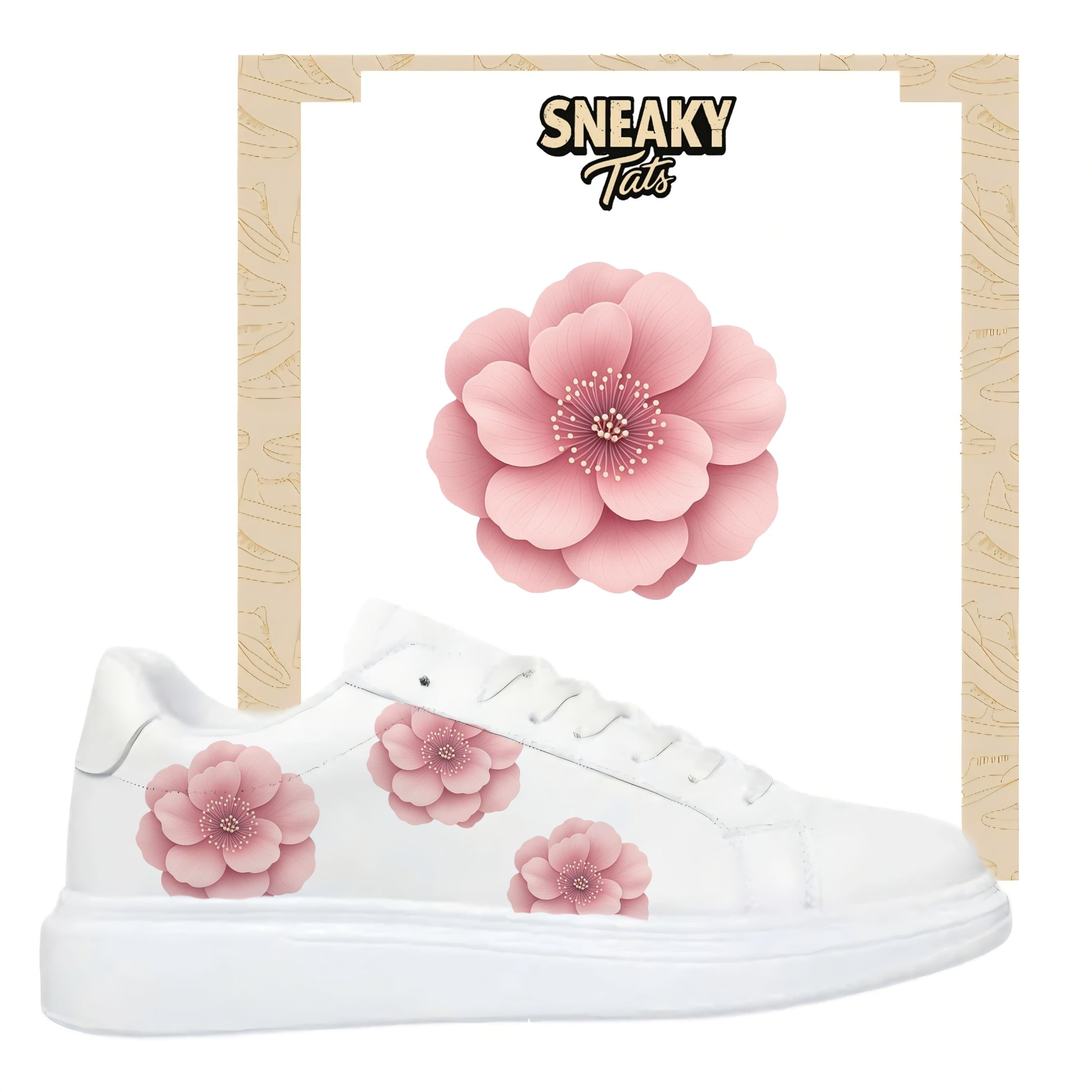 Bügelfolien für alle Schuhe zum selber personalisieren custom Sneaker Camelie