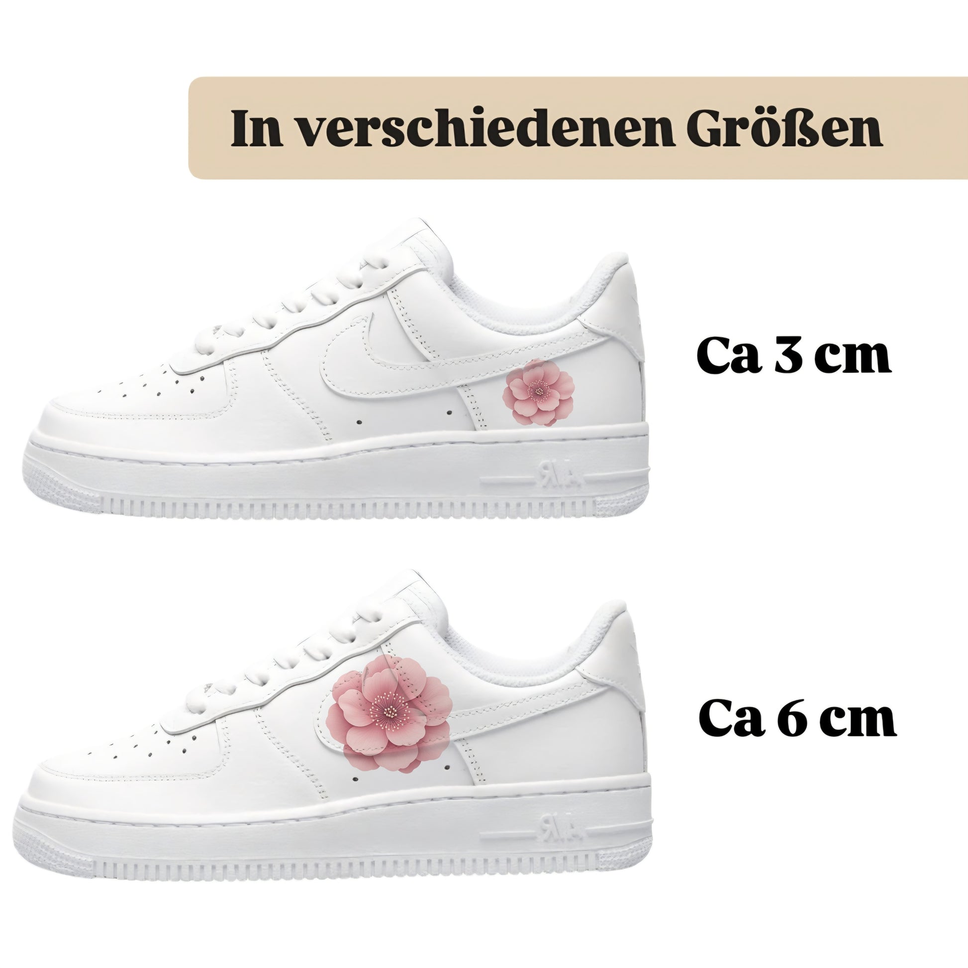 Bügelfolien für alle Schuhe zum selber personalisieren custom Sneaker Camelie