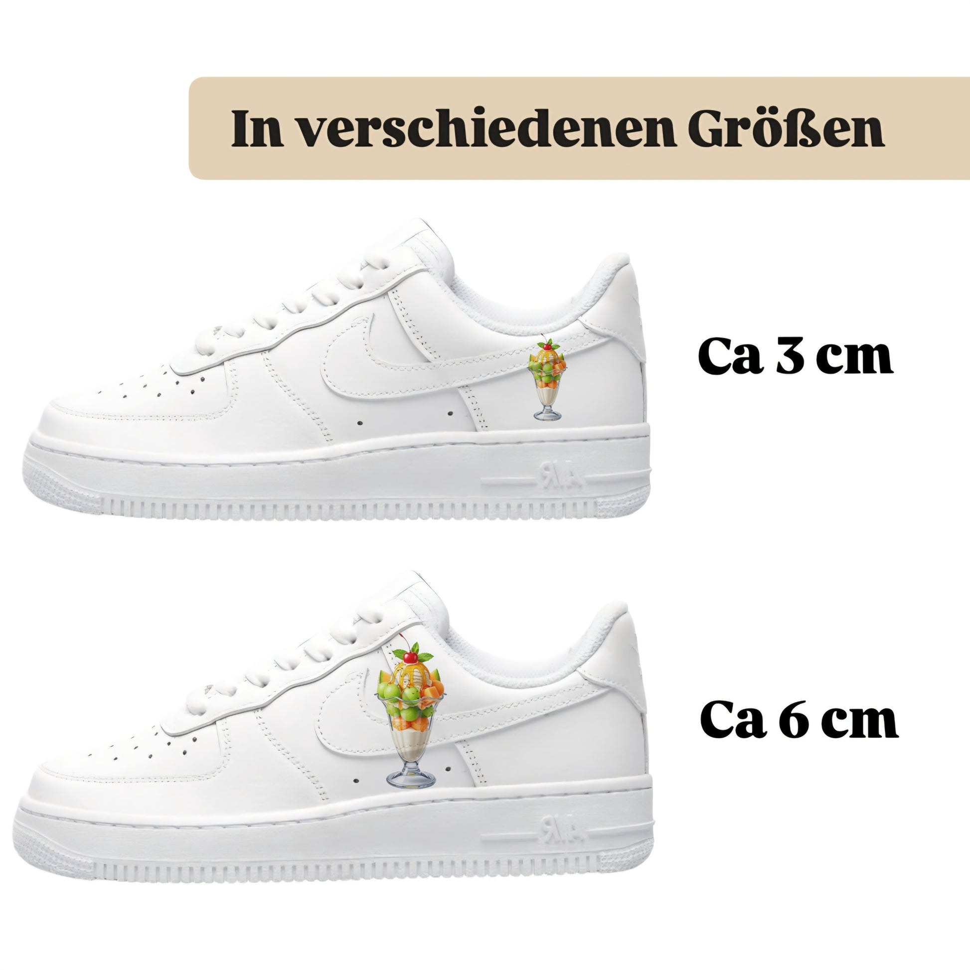 Eisbecher mit Melone Bügelfolie für deine sneaker von sneakytats