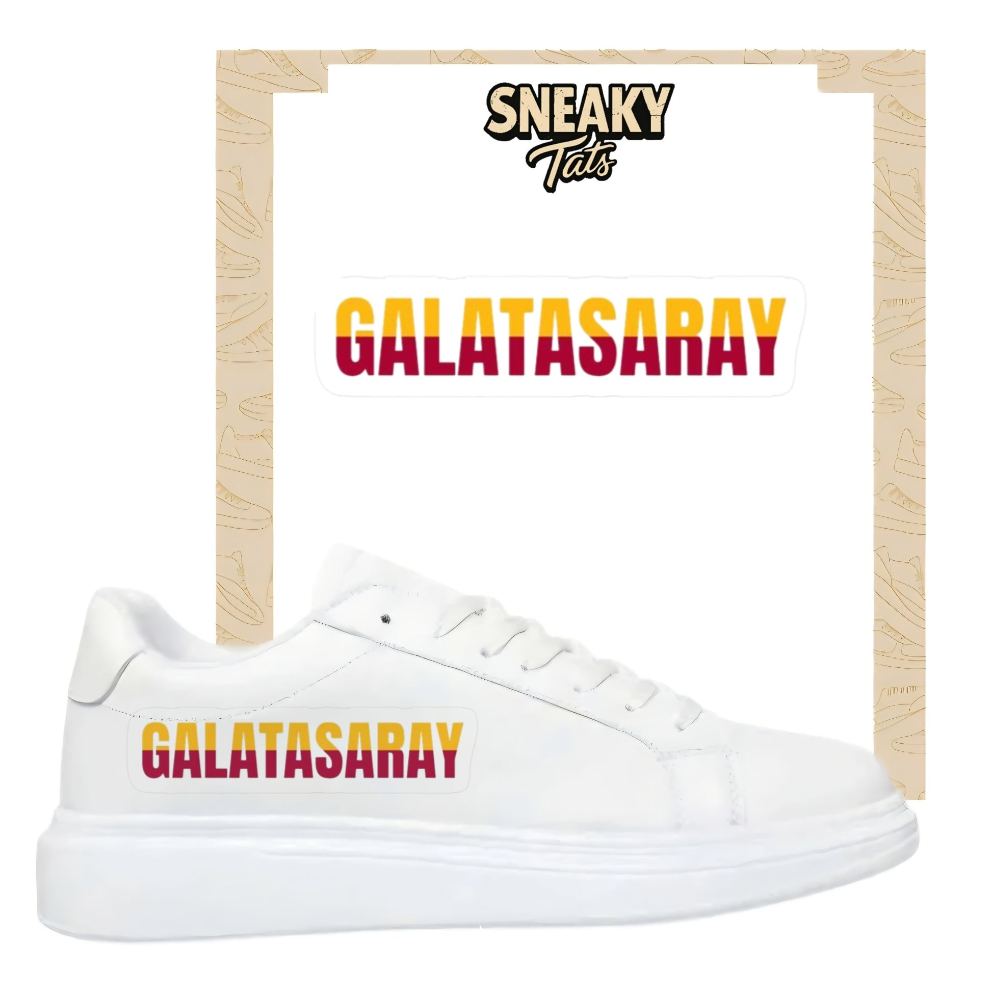 Bügelbilder für mehrere Sneakerarten Nike Puma Adidas Badelatschen Design Galatasaray 