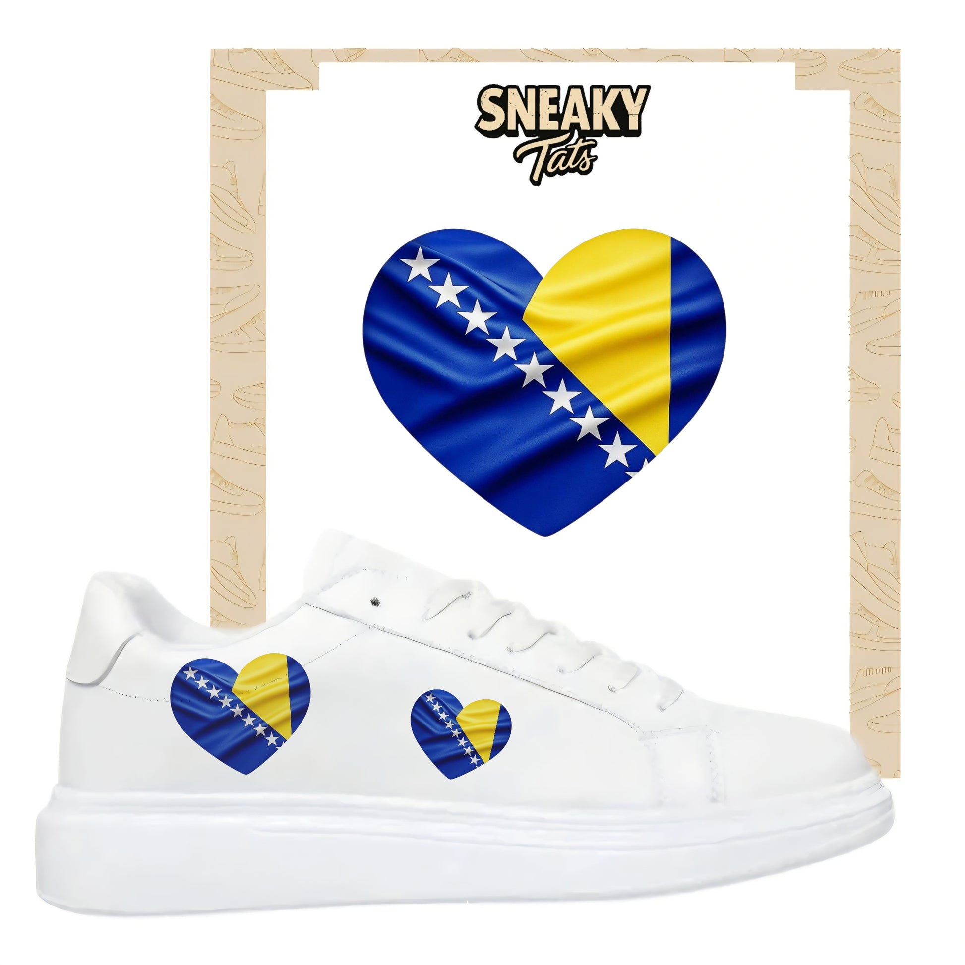 Sneakerfolien für verschiedene Schuharten Nike Adidas Puma Herz Bosnien