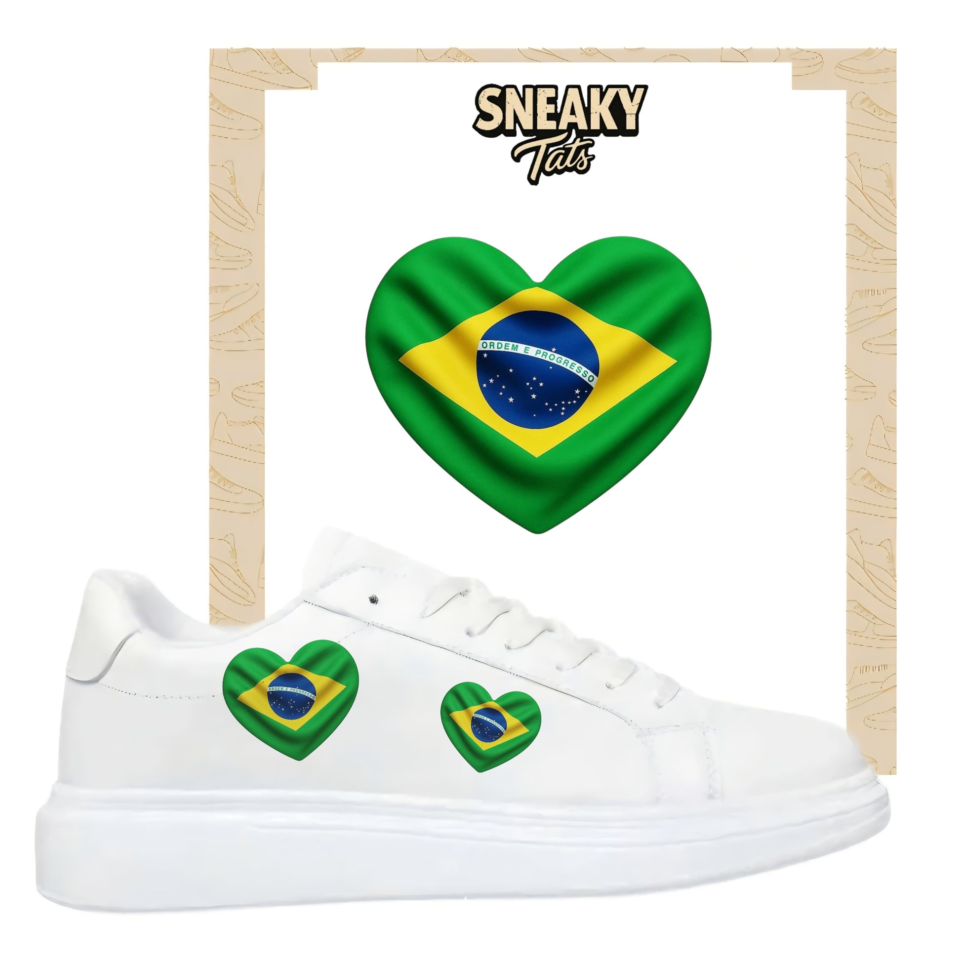 Sneakerfolien für verschiedene Schuharten Nike Adidas Puma Herz Brasilien