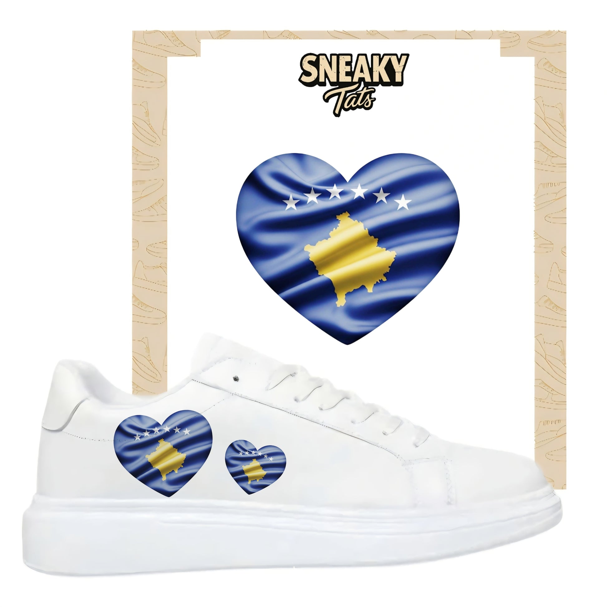 Sneakerfolien für verschiedene Schuharten Nike Adidas Puma Herz Kosovo