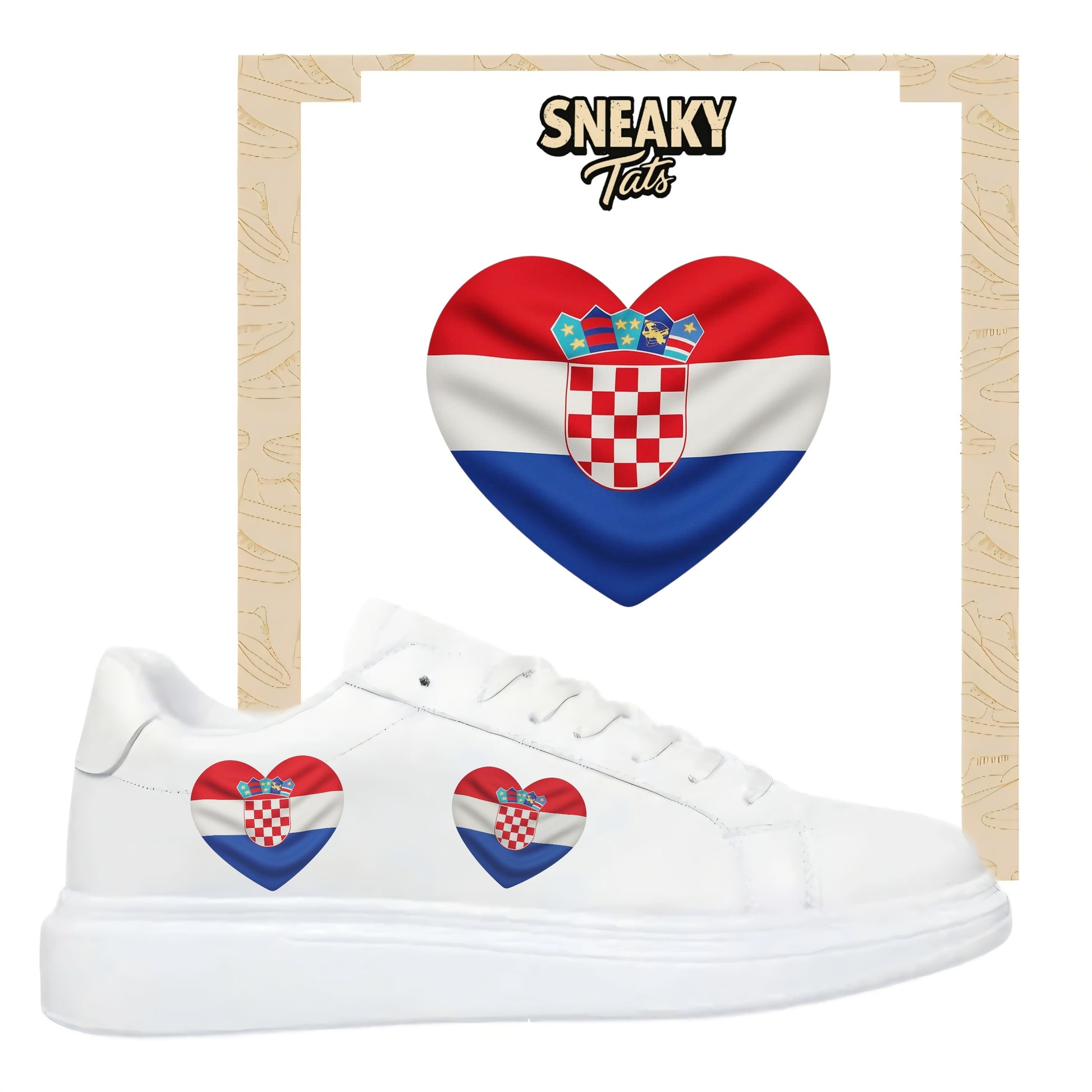 Sneakerfolien für verschiedene Schuharten Nike Adidas Puma Herz Kroatien