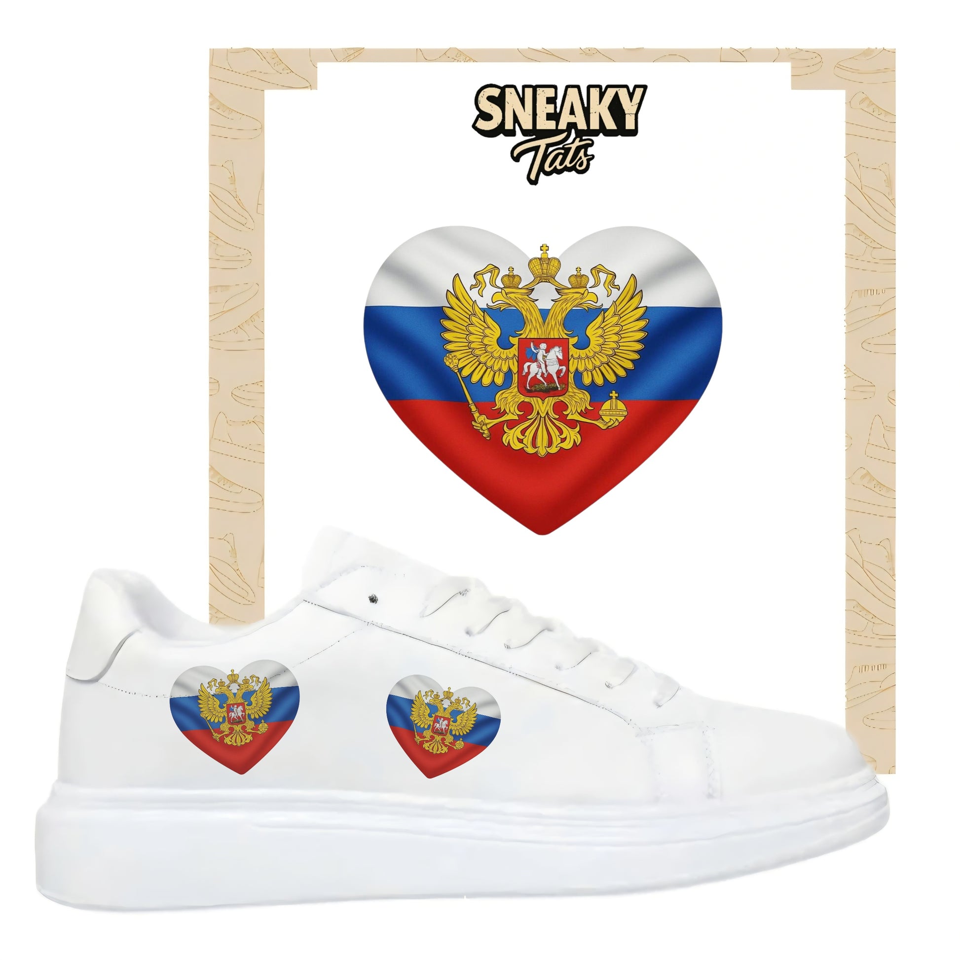 Sneakerfolien für verschiedene Schuharten Nike Adidas Puma Herz Russland