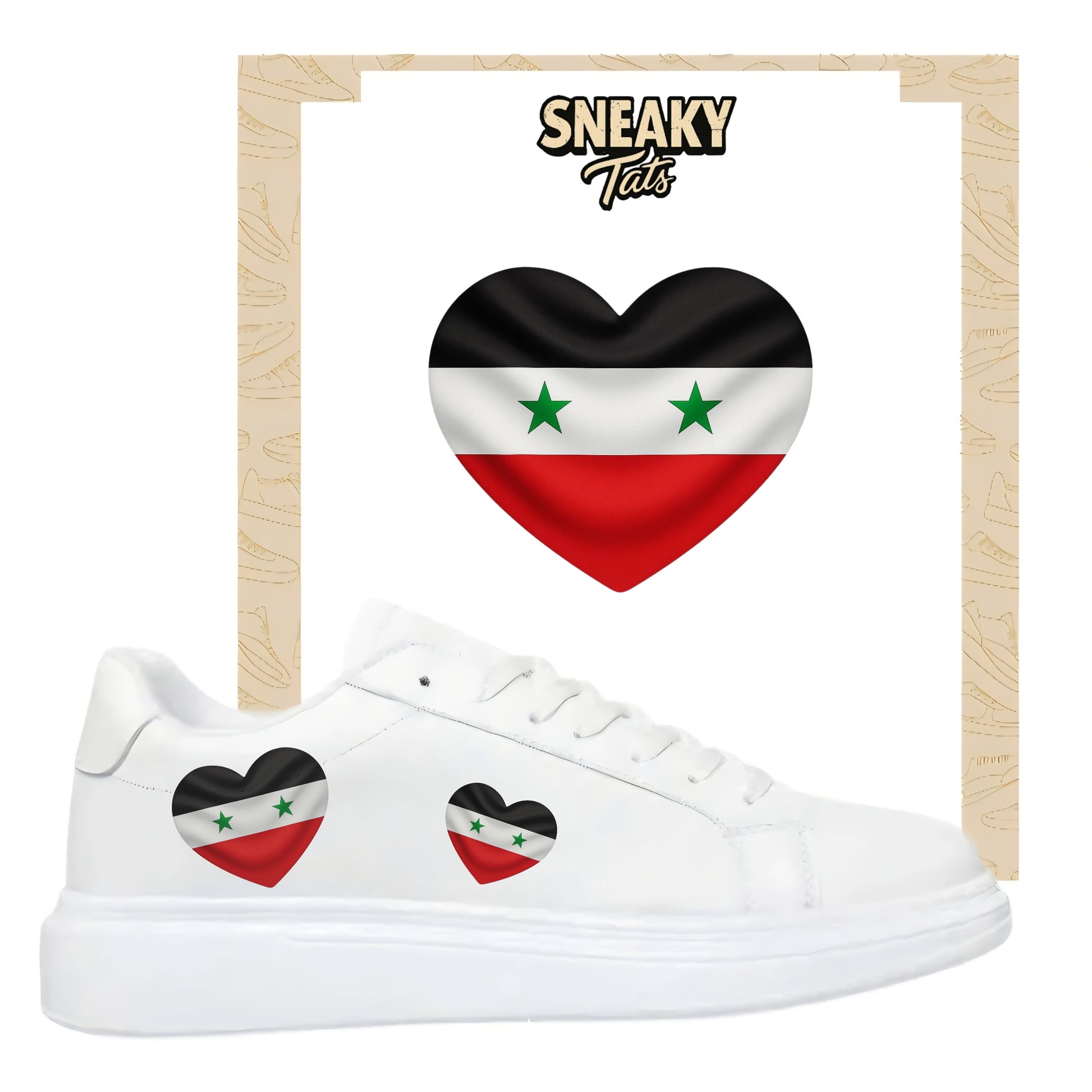Sneakerfolien für verschiedene Schuharten Nike Adidas Puma Herz Syrien