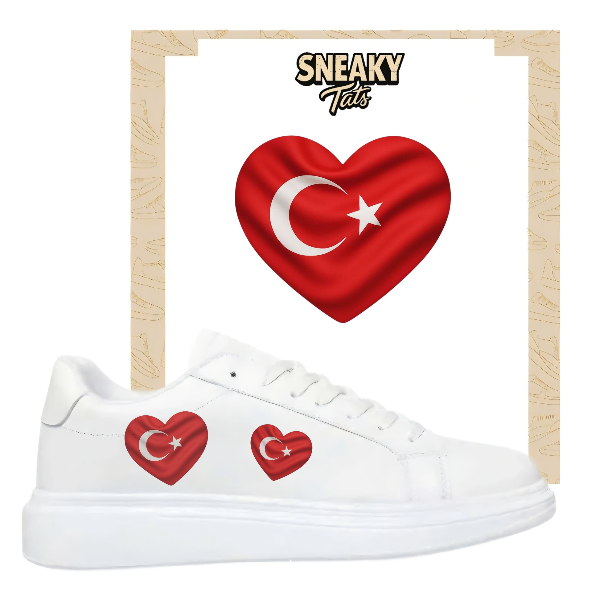 Sneakerfolien für verschiedene Schuharten Nike Adidas Puma Herz Türkei