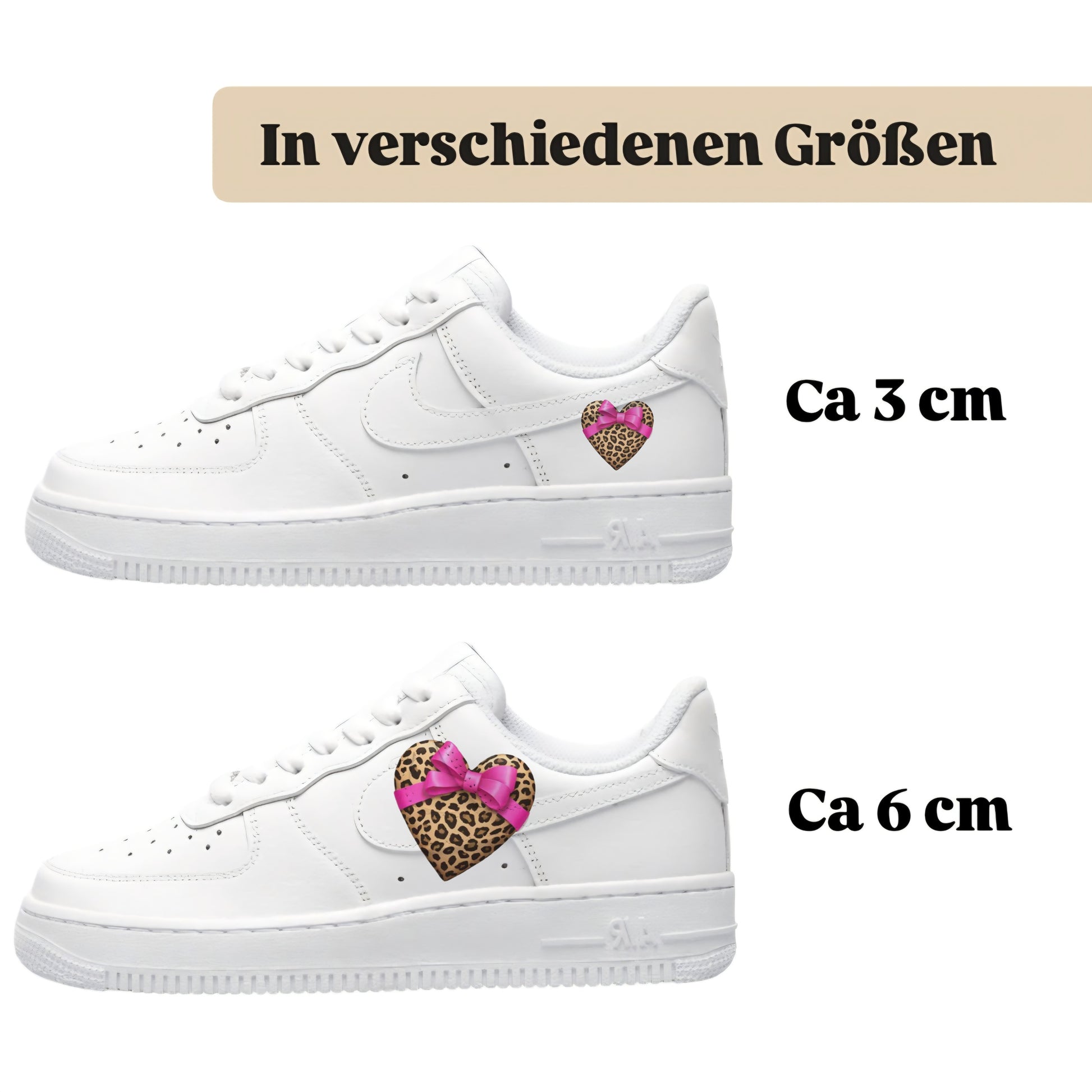 Bügelbild für Schuhe zum selber personalisieren custom Sneaker Herz